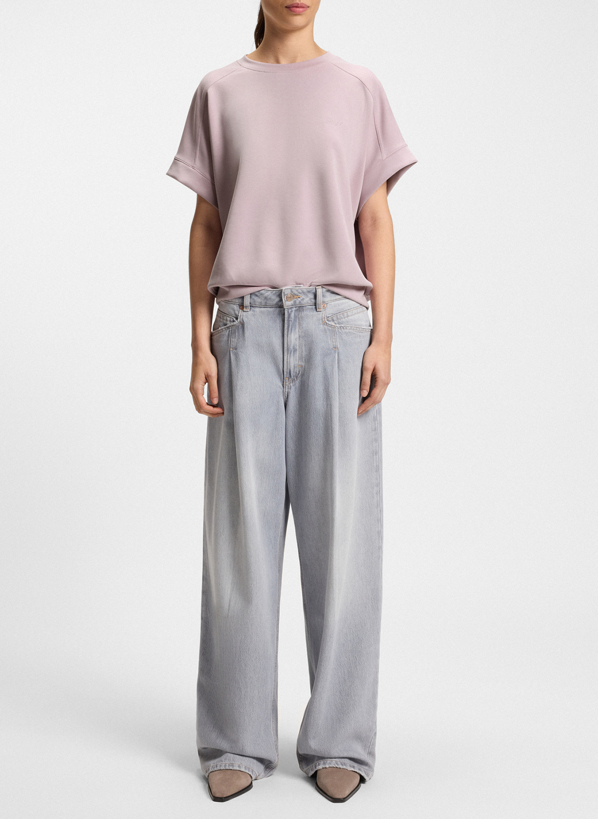 Tee-shirt col rond  BOSS Violet