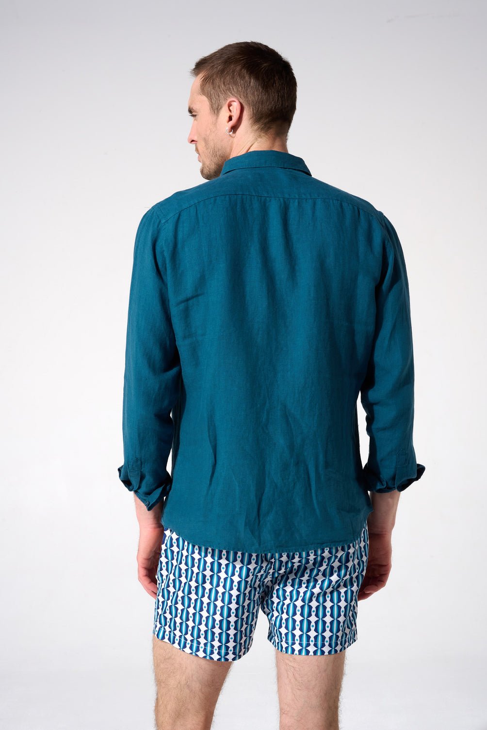 Printed swim shorts with elasticated waistband APNEE Blue