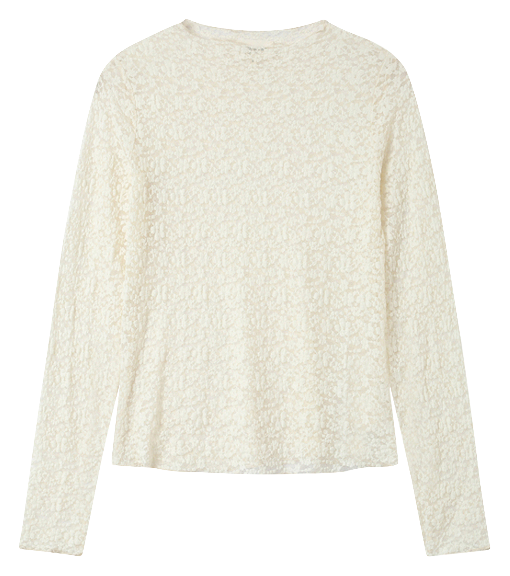 Round-neck lace T-shirt GRACE ET MILA White