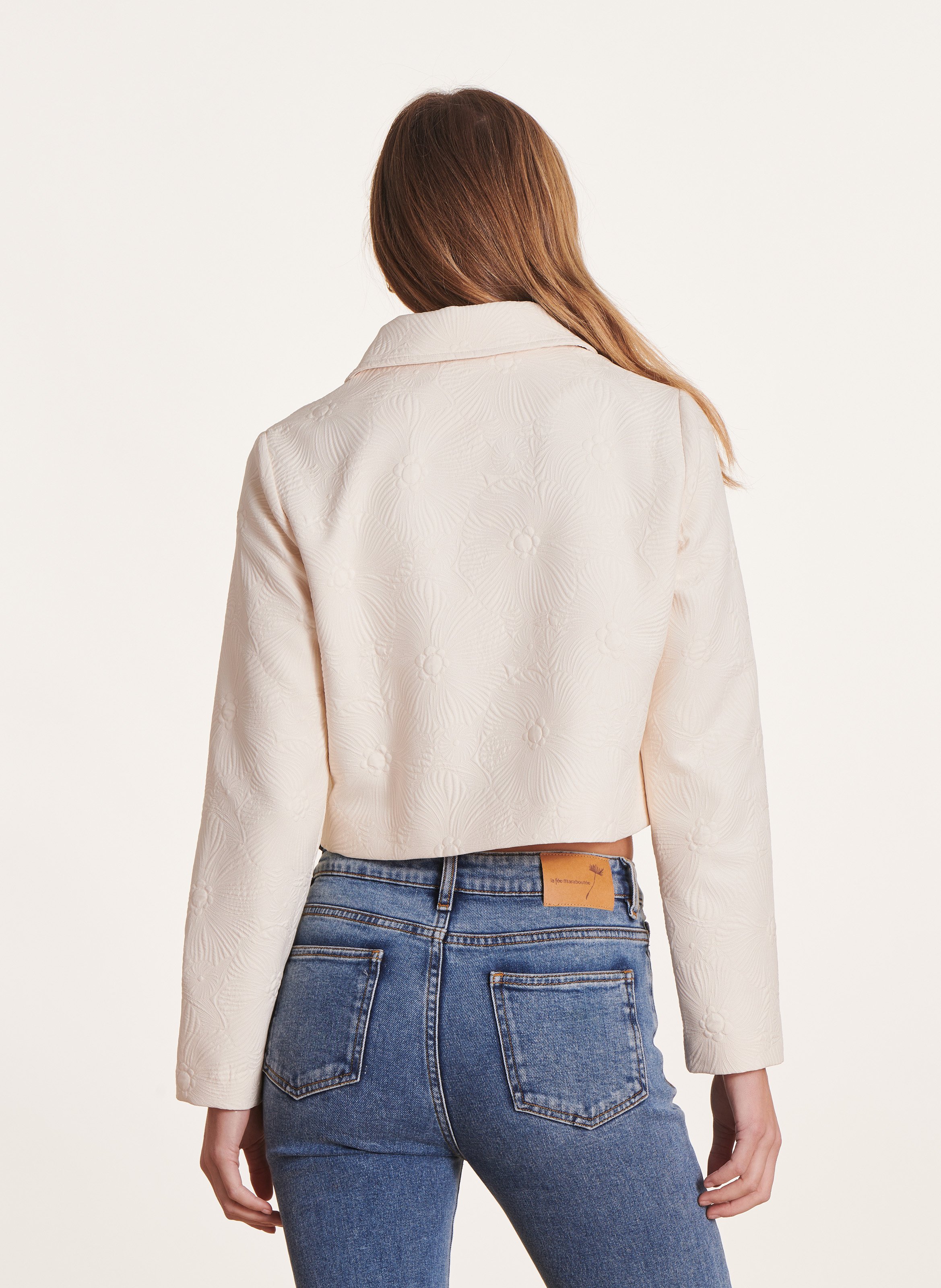 Veste courte col classique  Blanc