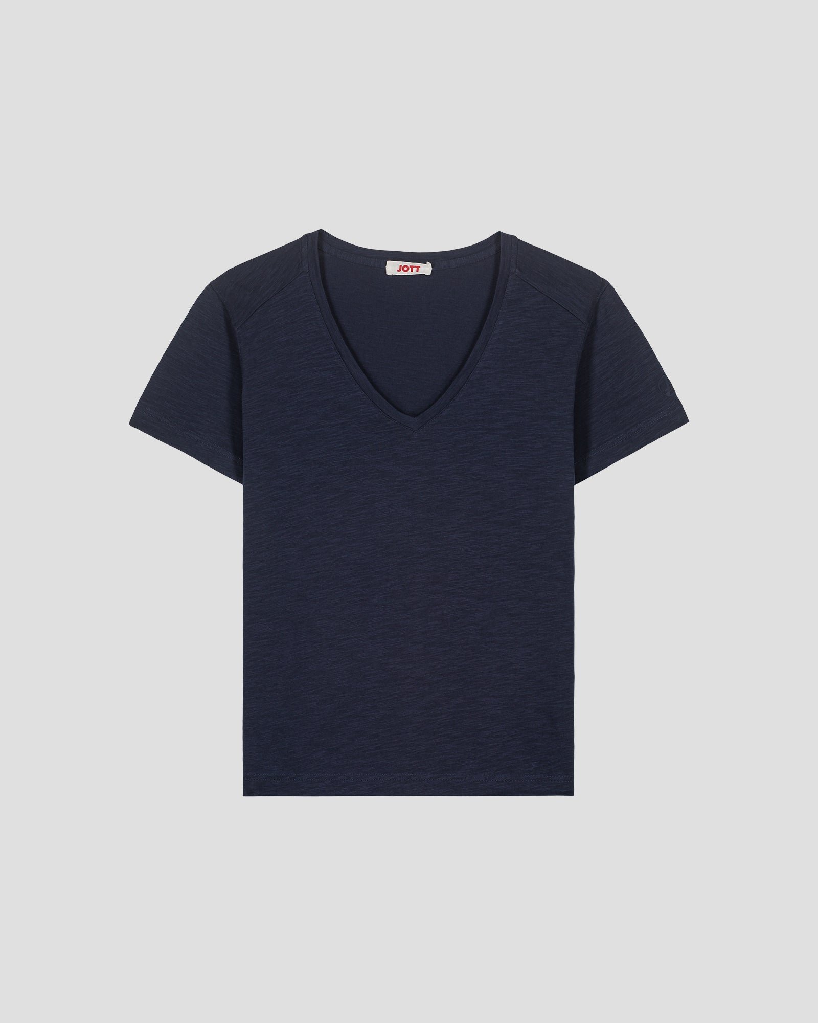Women's V-neck cotton T-shirt Sonia JOTT Blue