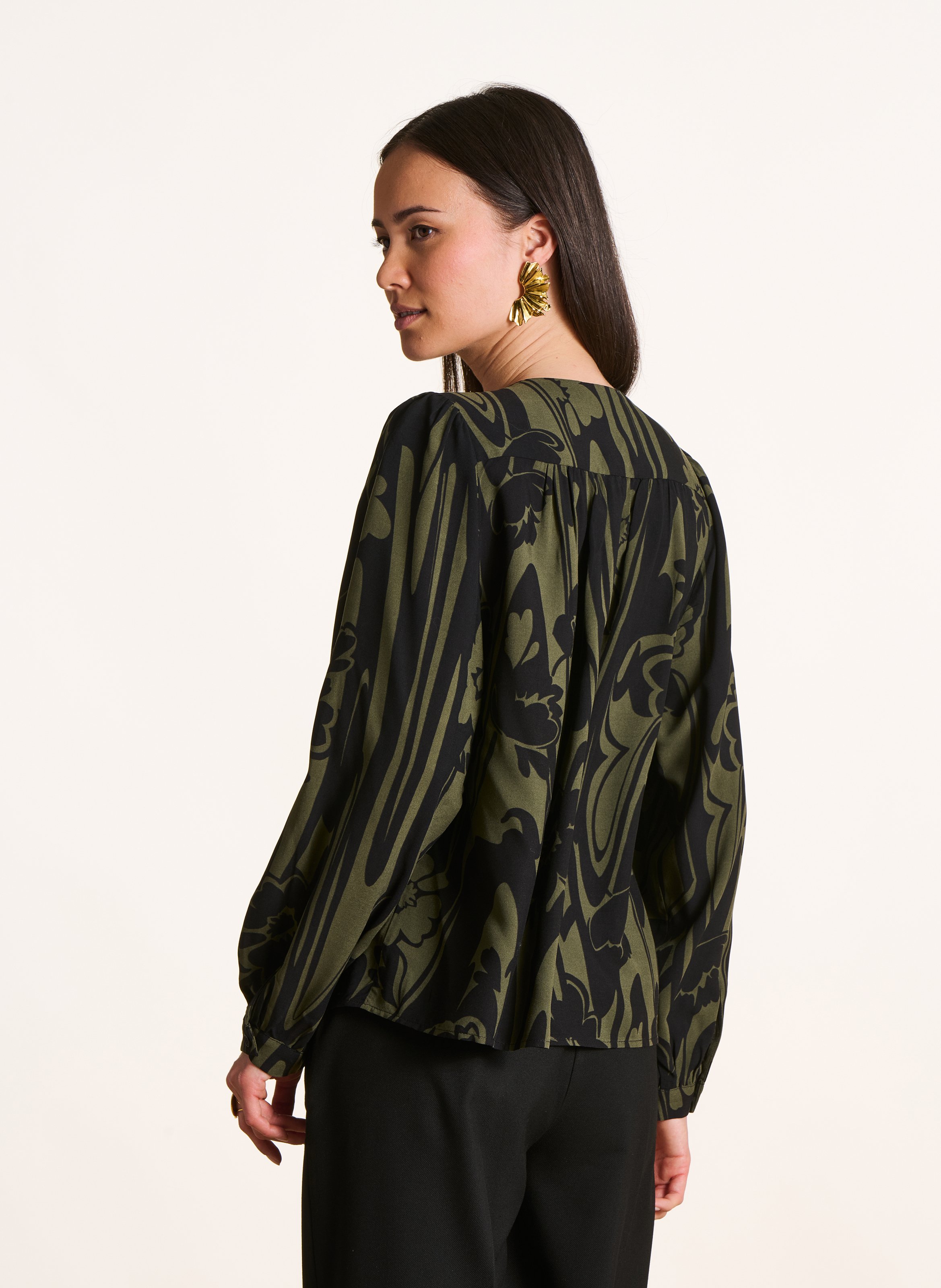 Straight round-neck shirt LA FEE MARABOUTEE Multicolored