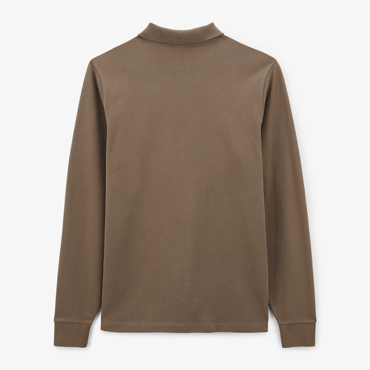 Long-sleeve polo with zip SERGE BLANCO Brown