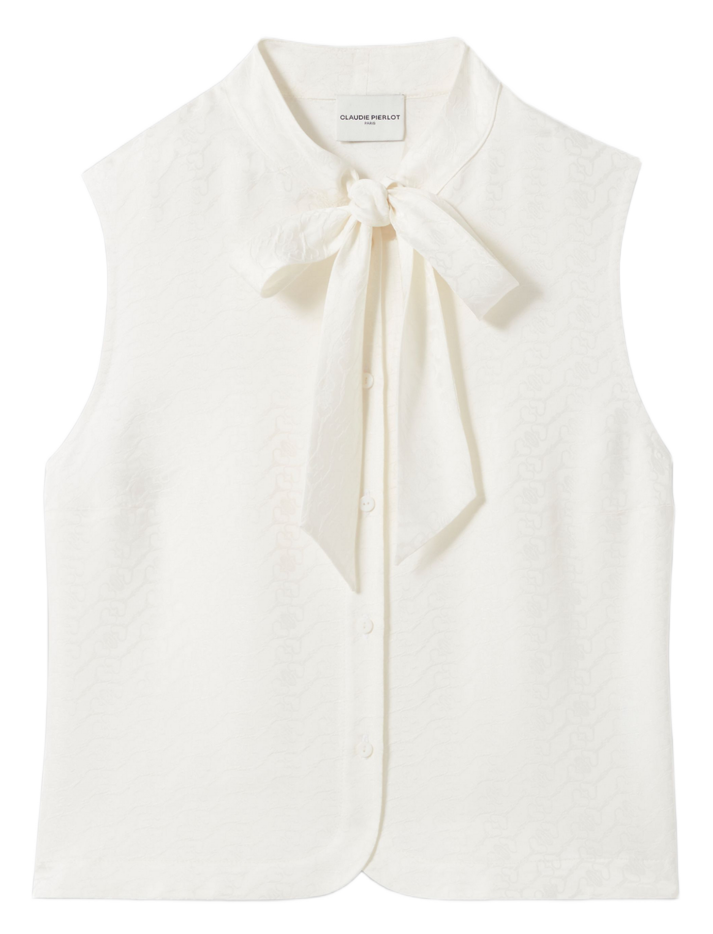 Fitted Lavallière Collar Shirt CLAUDIE PIERLOT Beige