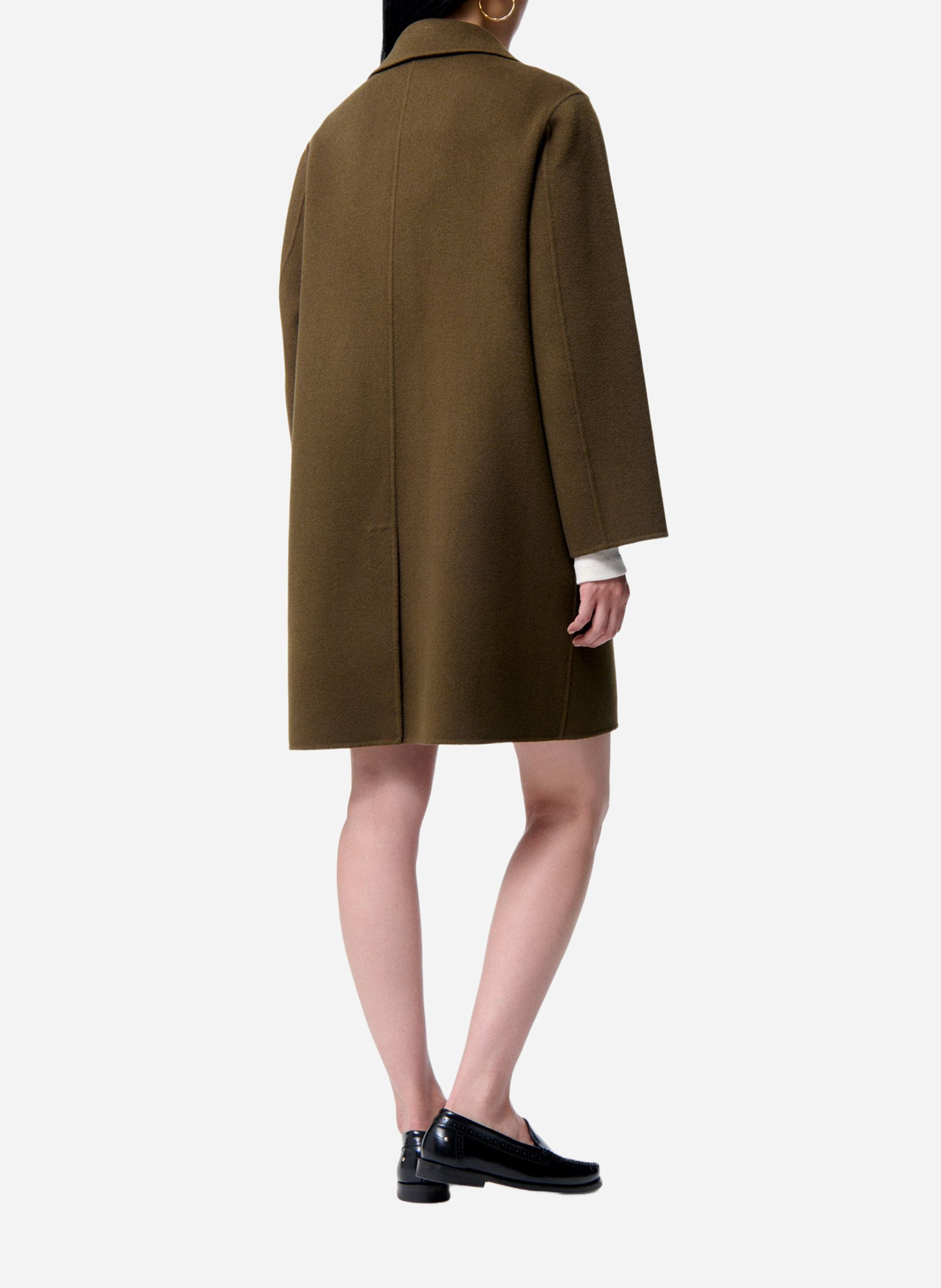 Jas met klassieke kraag - wolblend VANESSA BRUNO Groen