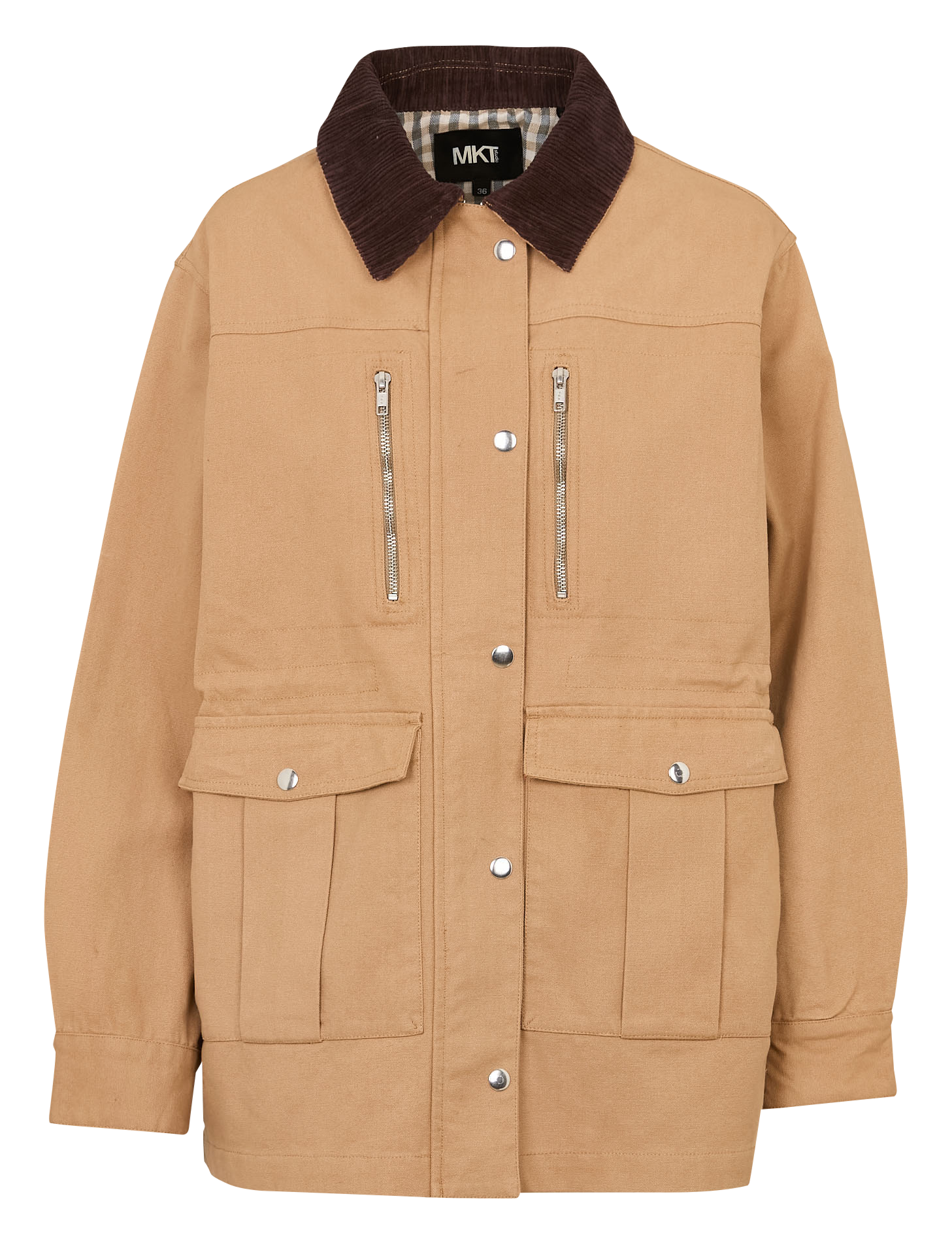 Manteau col classique en coton MKT Beige