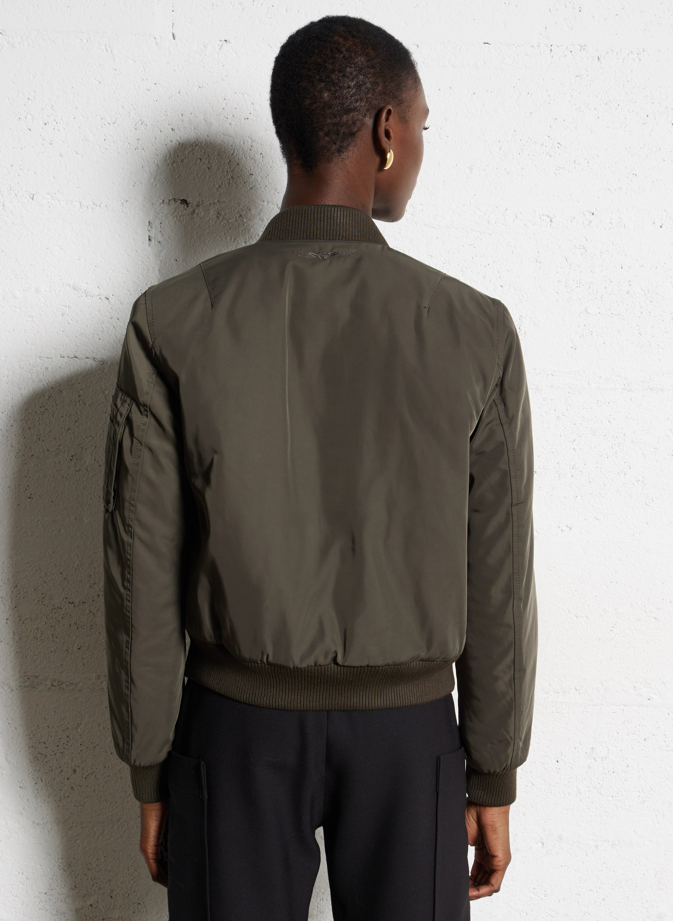 Bomber col teddy cintré BOMBERS ORIGINAL Kaki