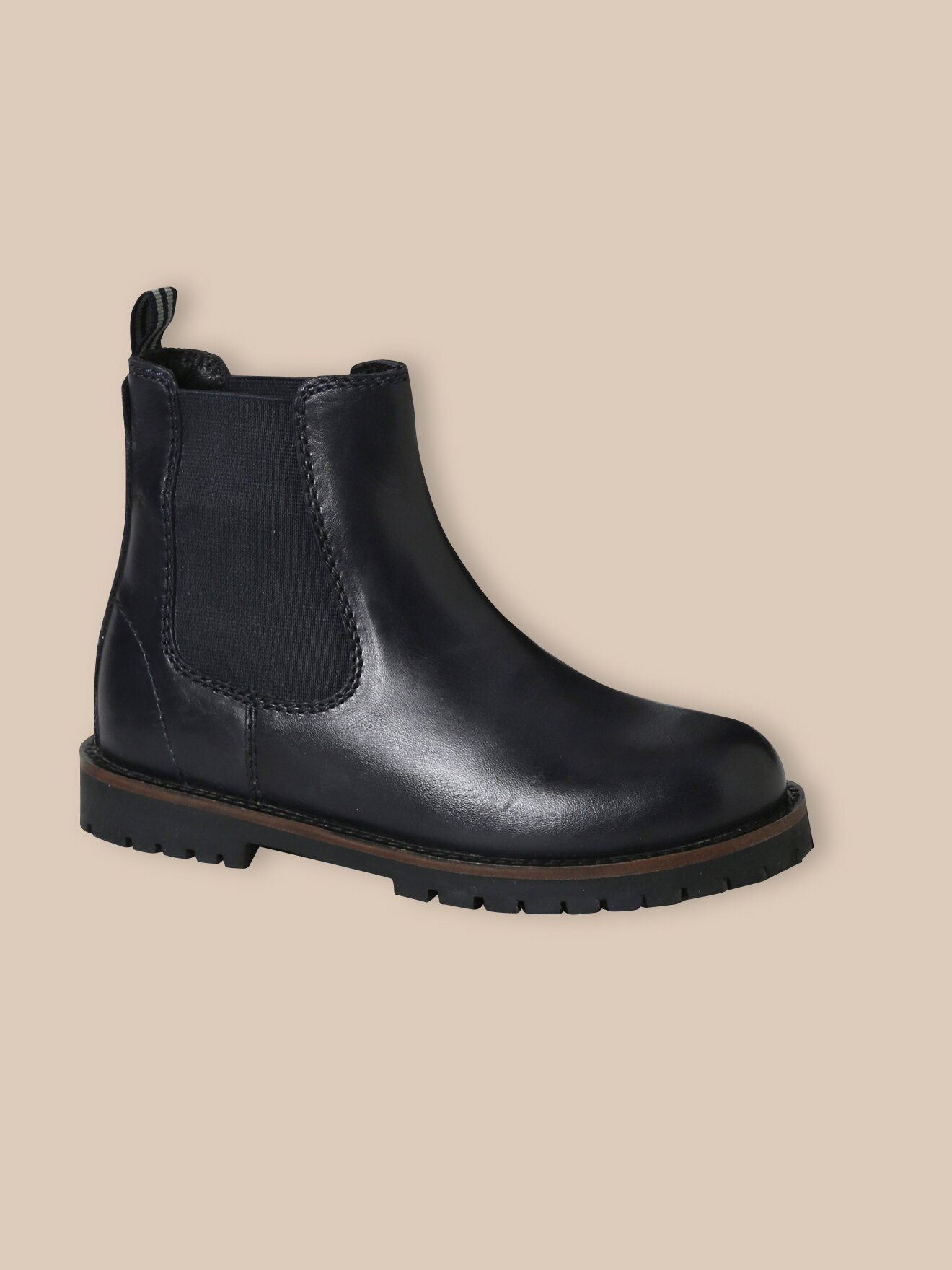 Boots chelsea en cuir CYRILLUS Bleu