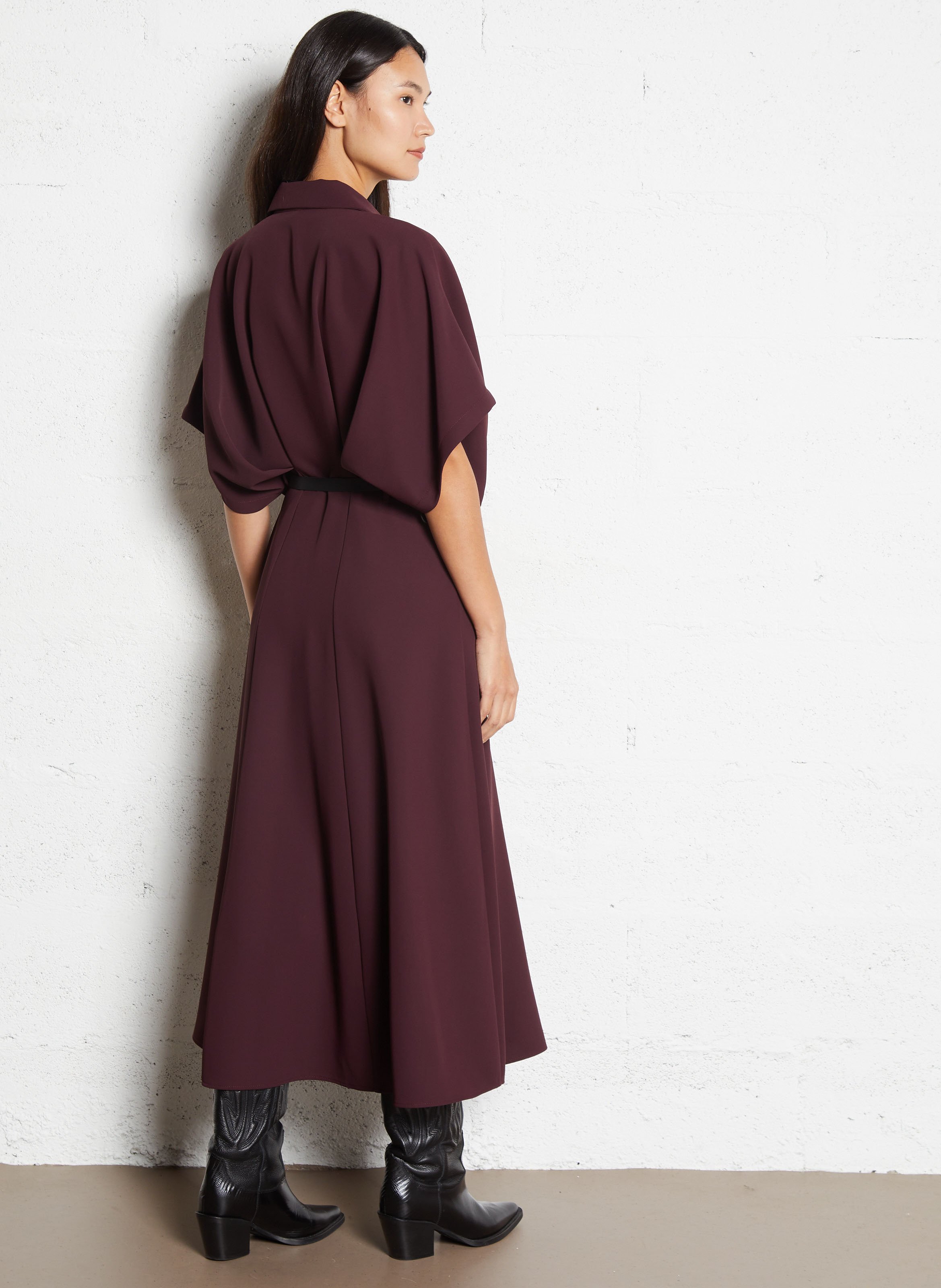 Robe longue col classique  IMPERIAL Rouge