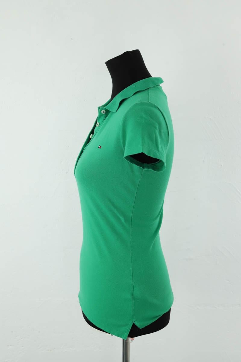 Cotton polo shirt TOMMY HILFIGER - SECONDE MAIN Green