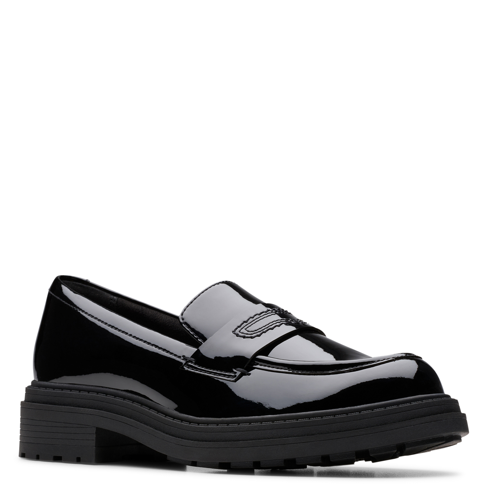 Lakleren loafers CLARKS Zwart