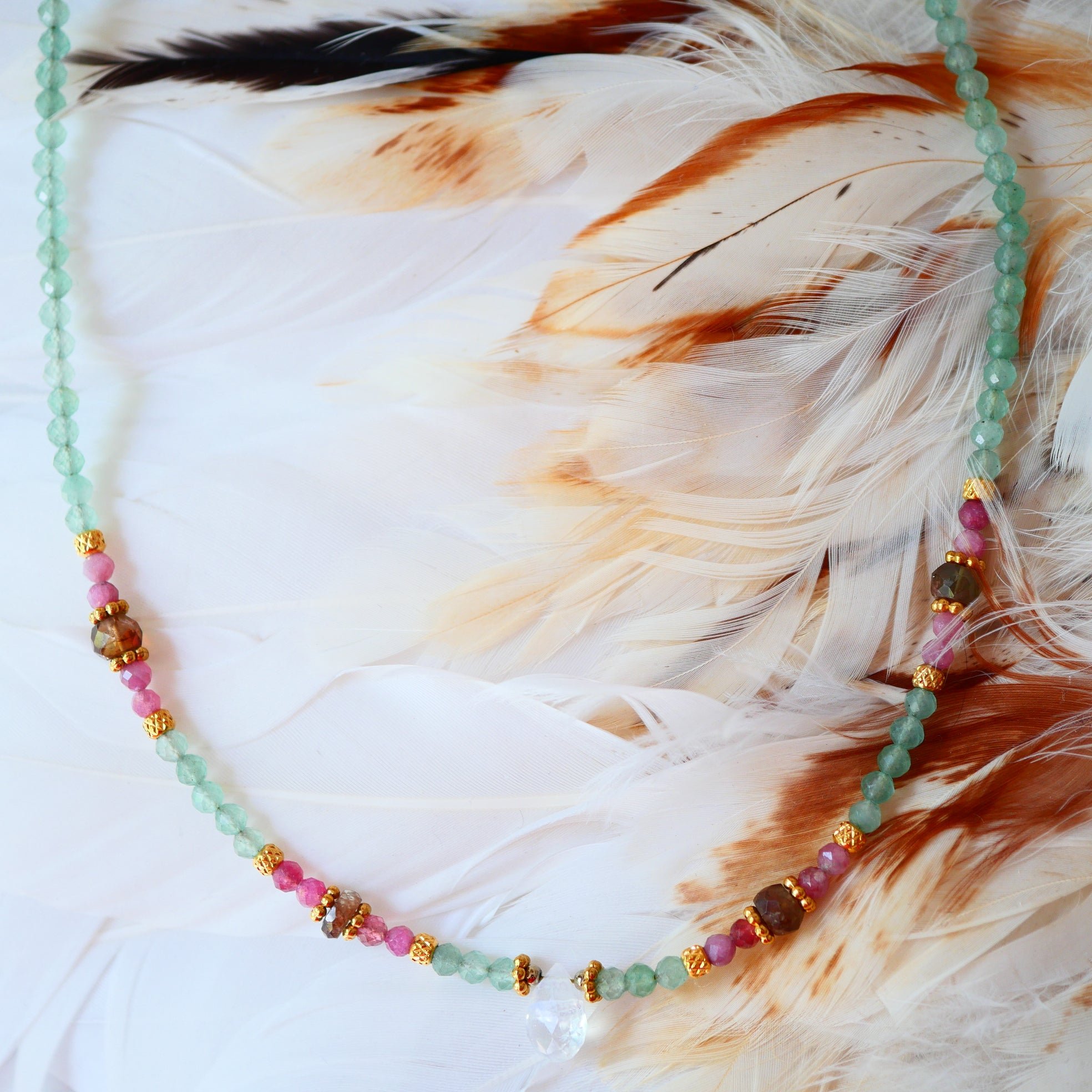 Aventurine necklace GINANDGER Green