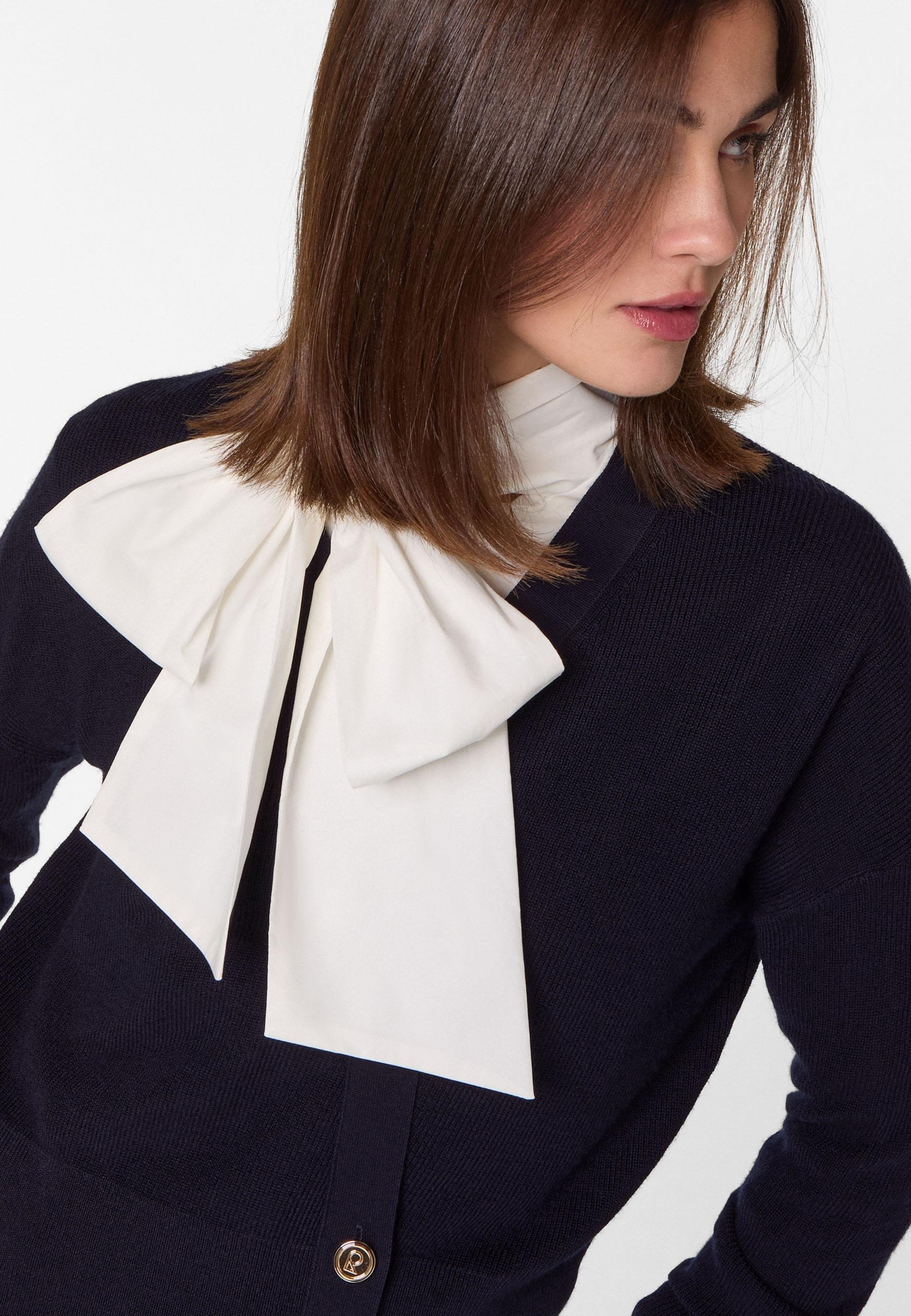 Merino wool trompe l'oeil sweater RODIER Blue