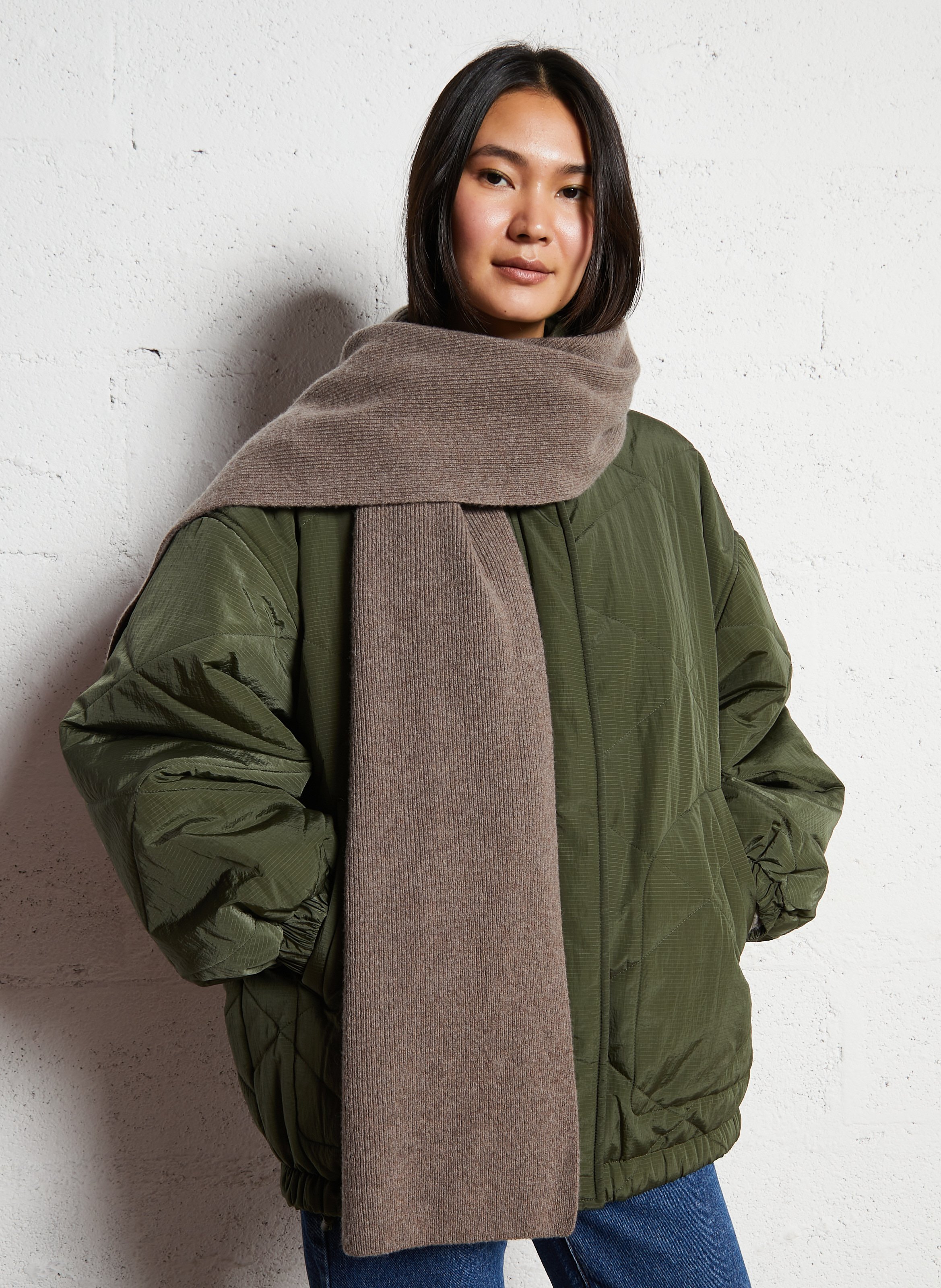 Wool and cashmere blend scarf CEZEMBRE Beige