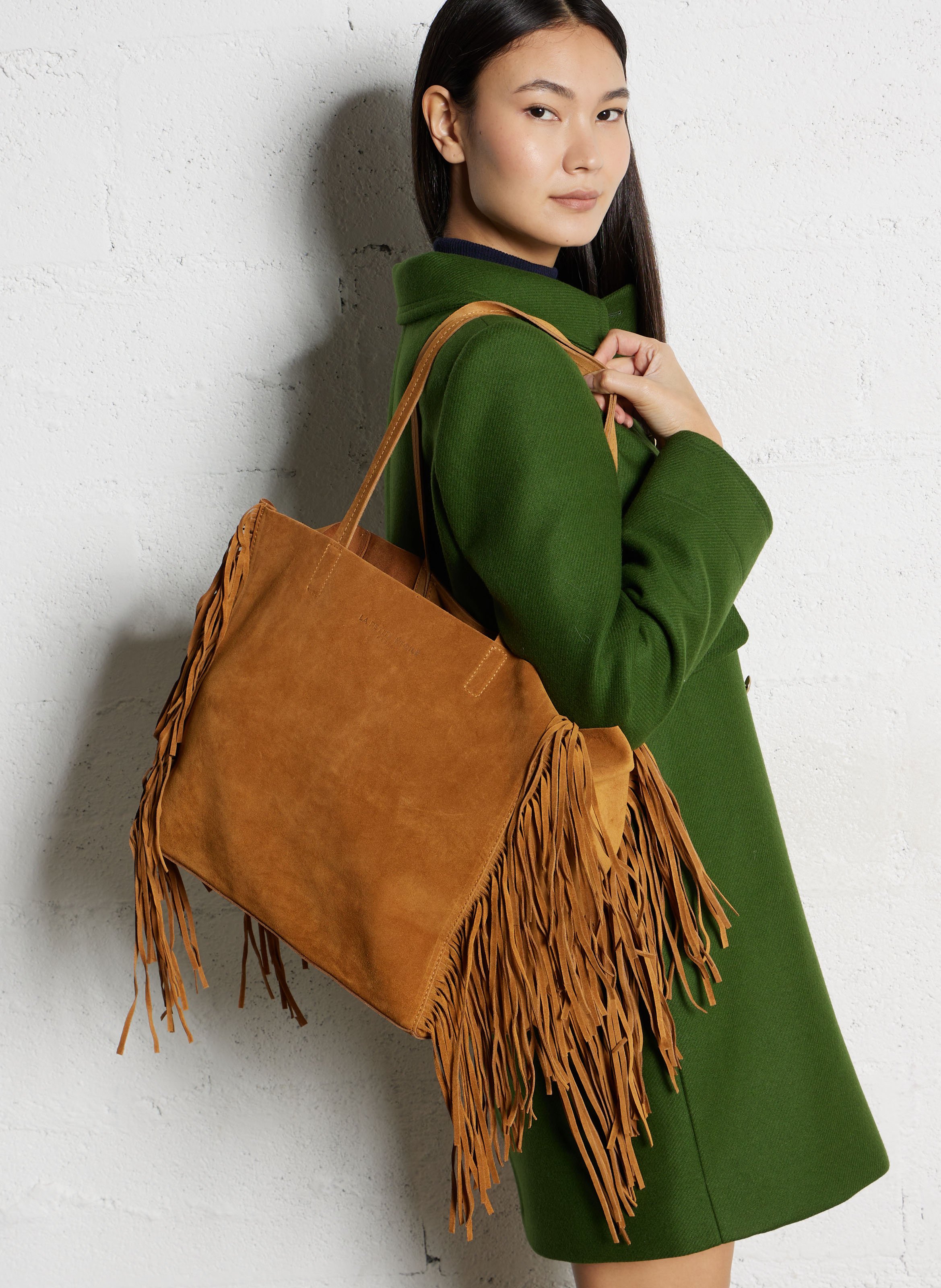 Shopper aus Veloursleder LA PETITE ETOILE Braun