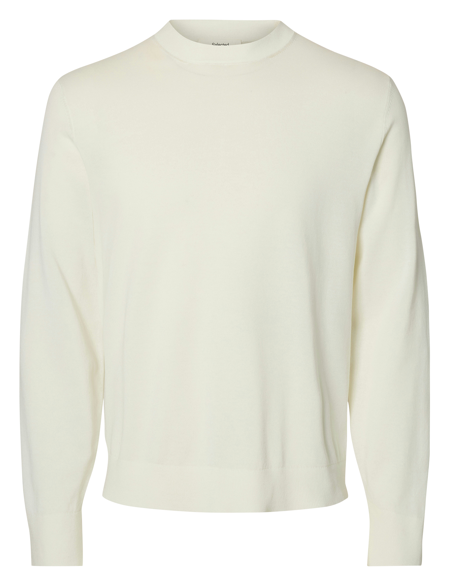 Pull col rond SELECTED Beige