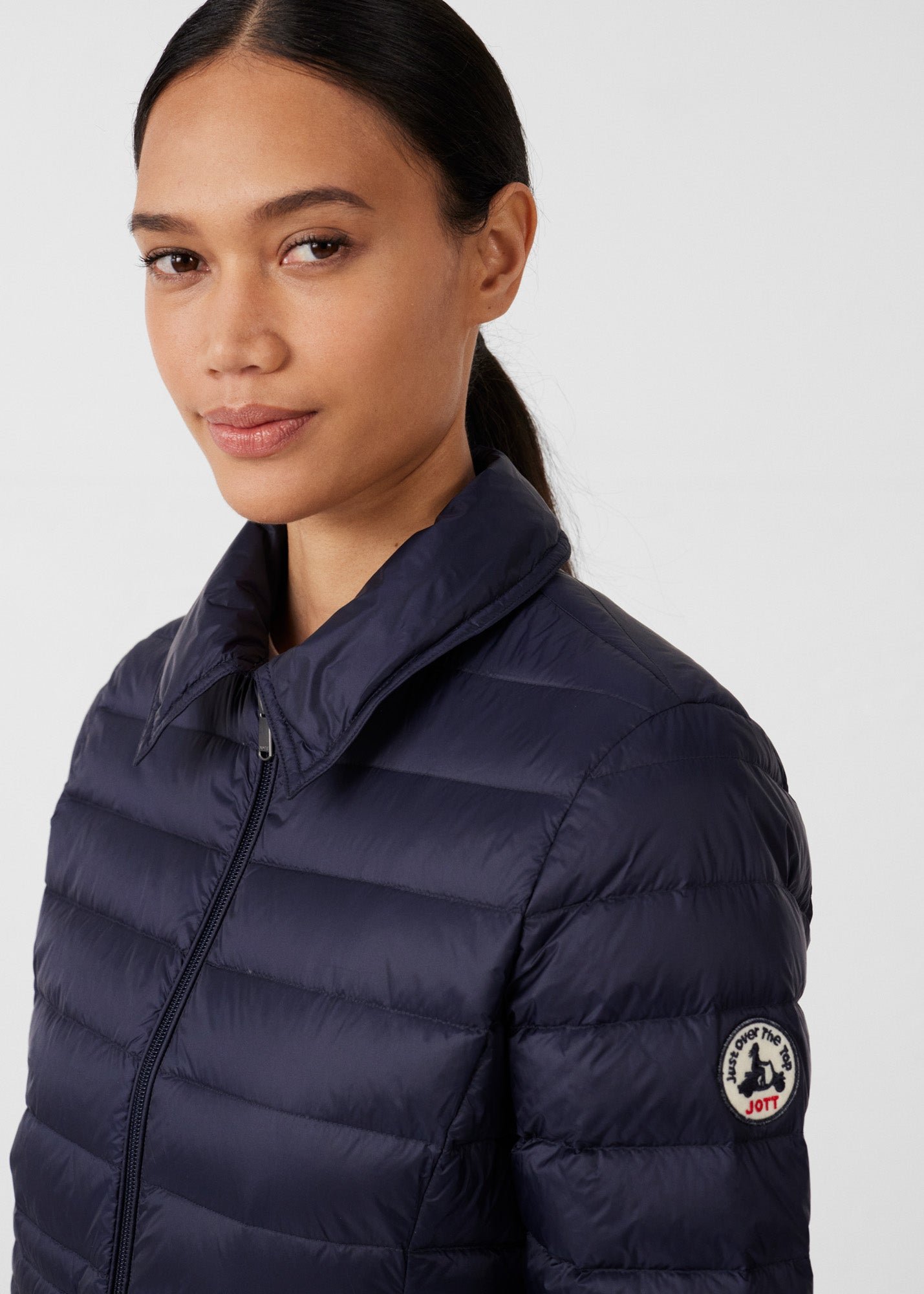 Long hooded puffer coat vero 2.0 JOTT Blue