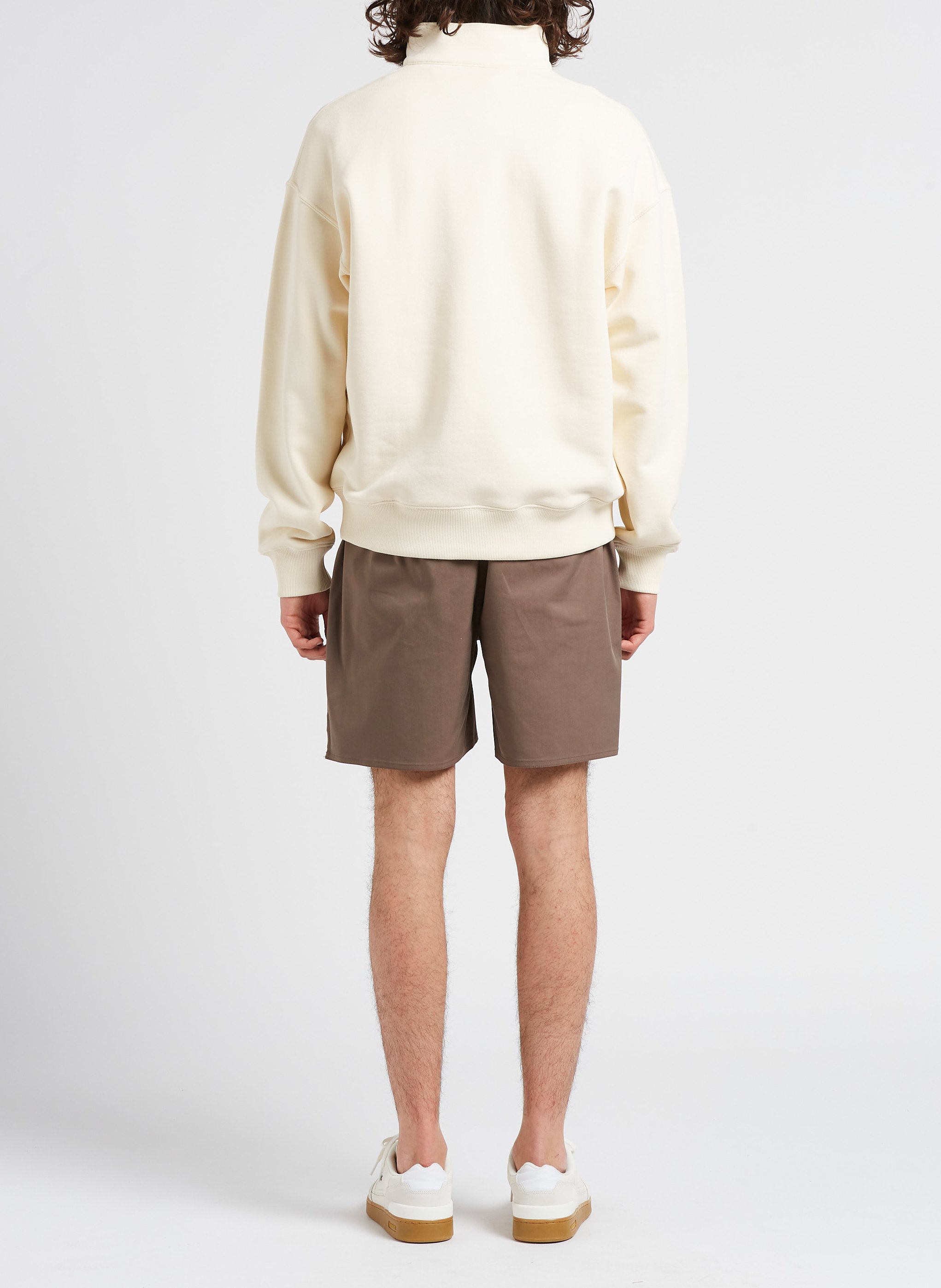 Cotton-blend shorts with elasticated waist LES DEUX Brown