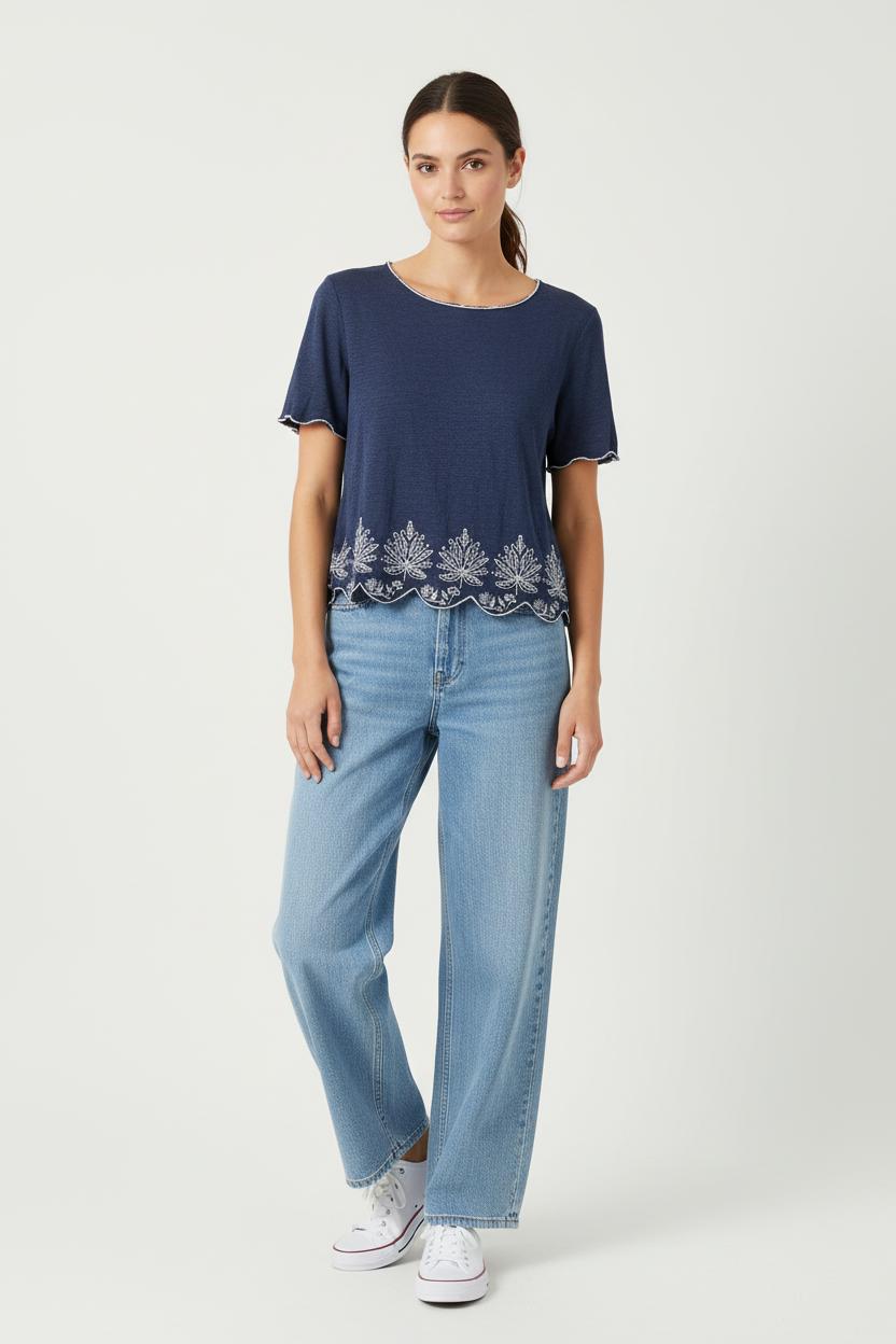 Tommy Badge T-shirt MARIE SIXTINE - SECONDE MAIN Blue