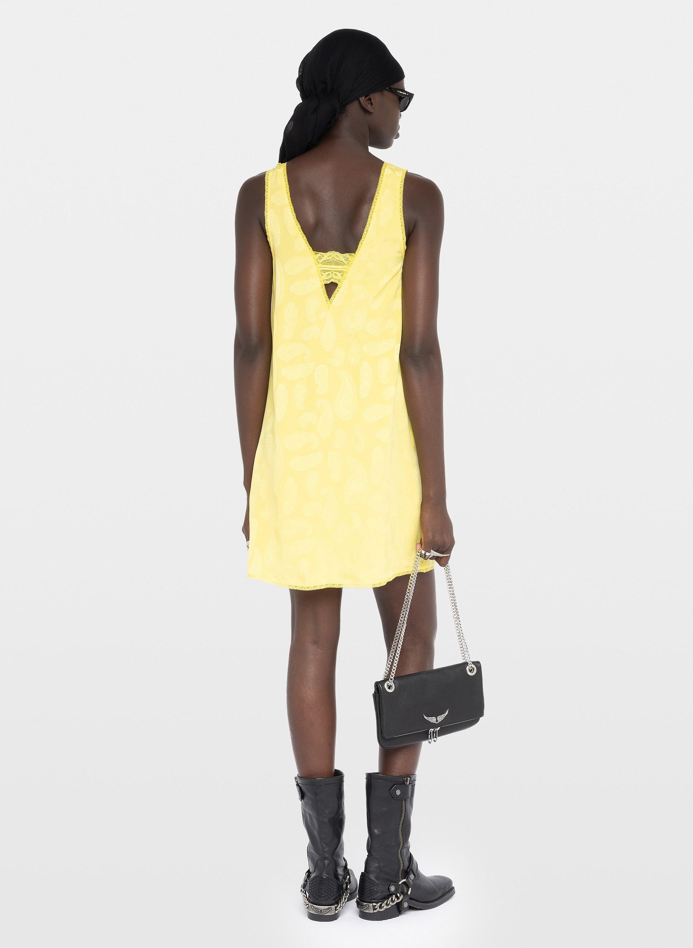 Printed silk dress ZADIG&VOLTAIRE Yellow
