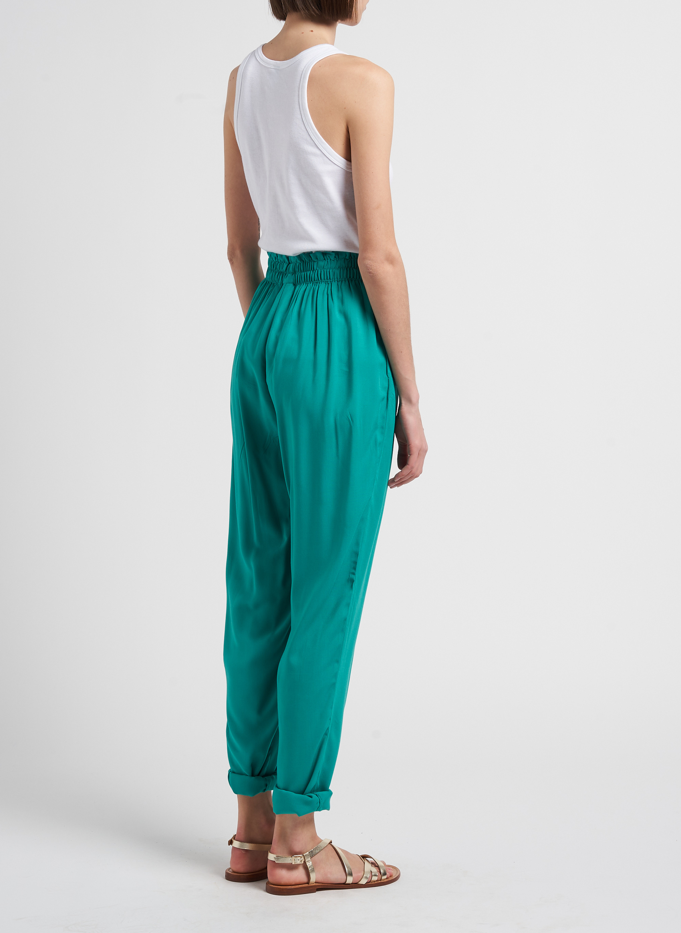Pantalon fluide  VILA Vert