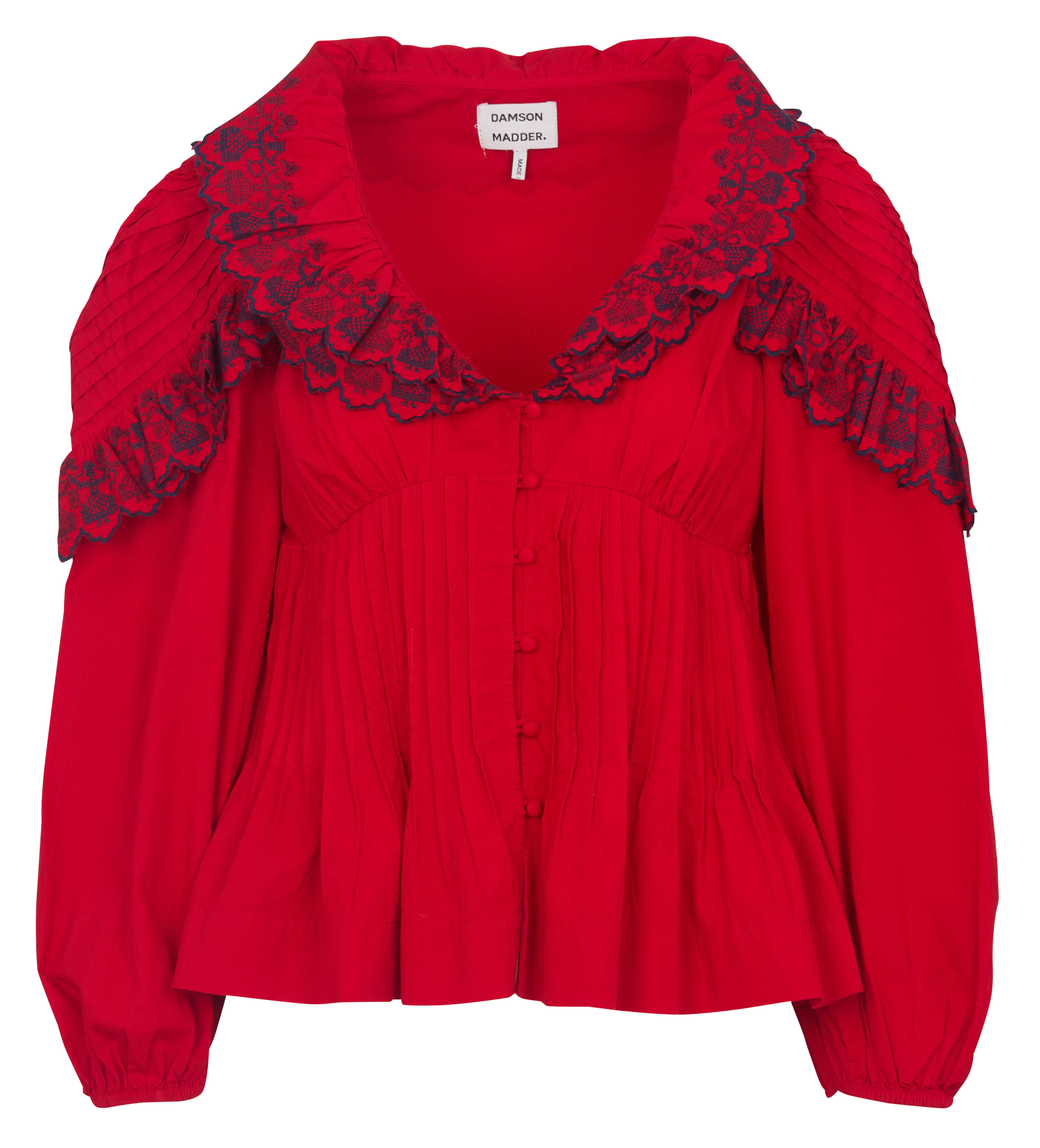Chemise droite en coton bio DAMSON MADDER Rouge