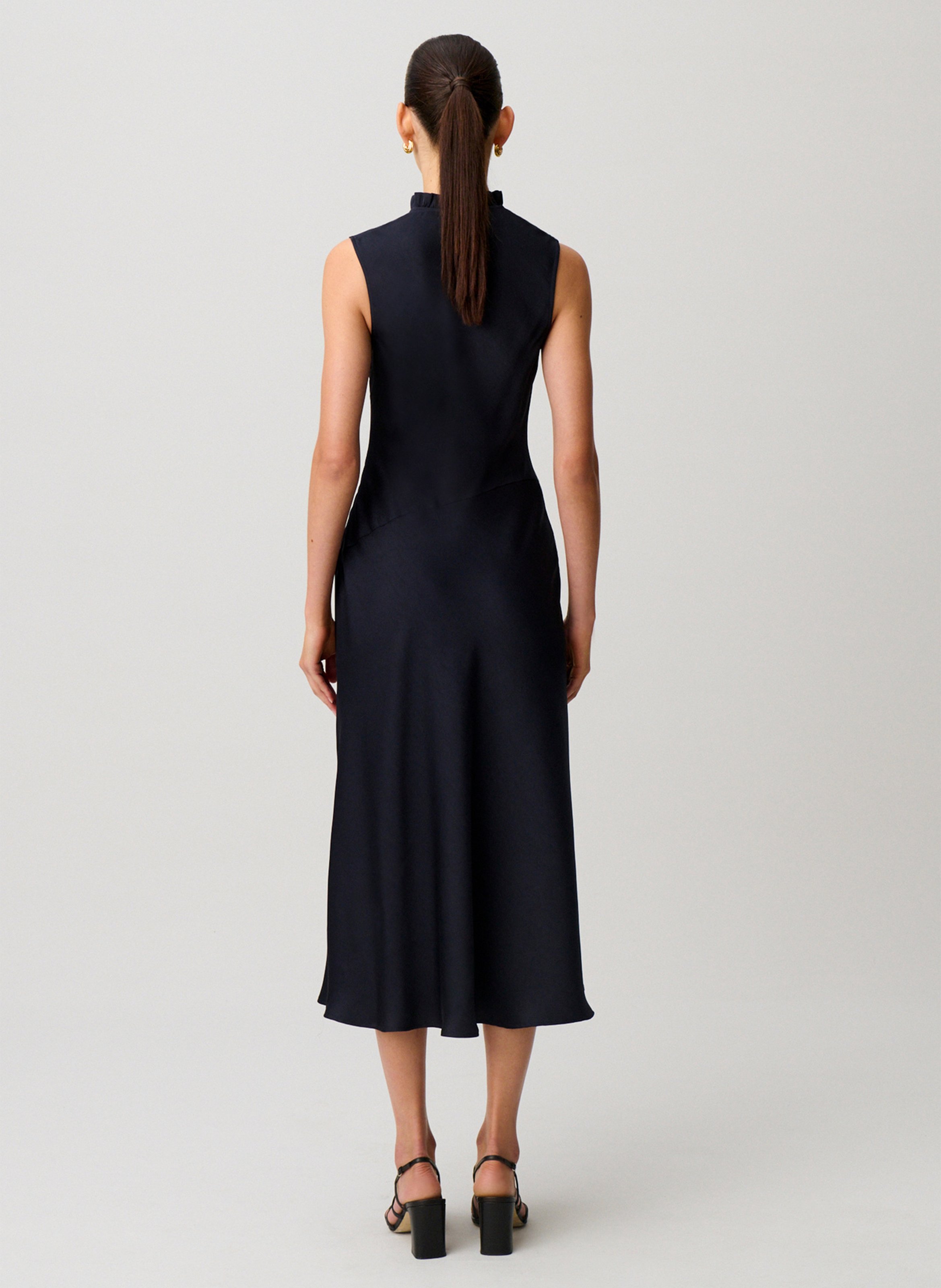 Lange jurk met ronde hals CLAUDIE PIERLOT Blue