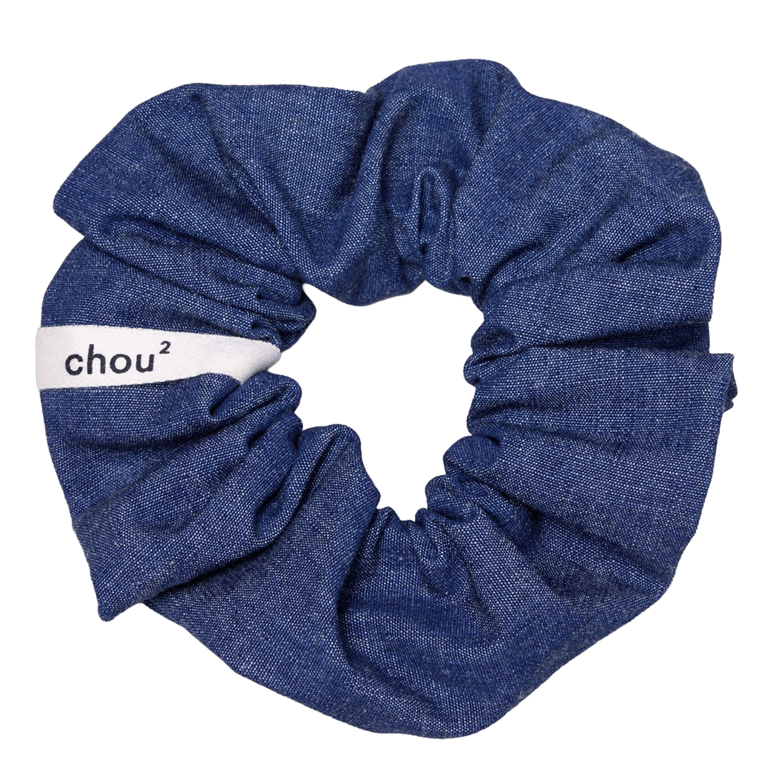 Chouchou en denim CHOU AU CARRE Bleu