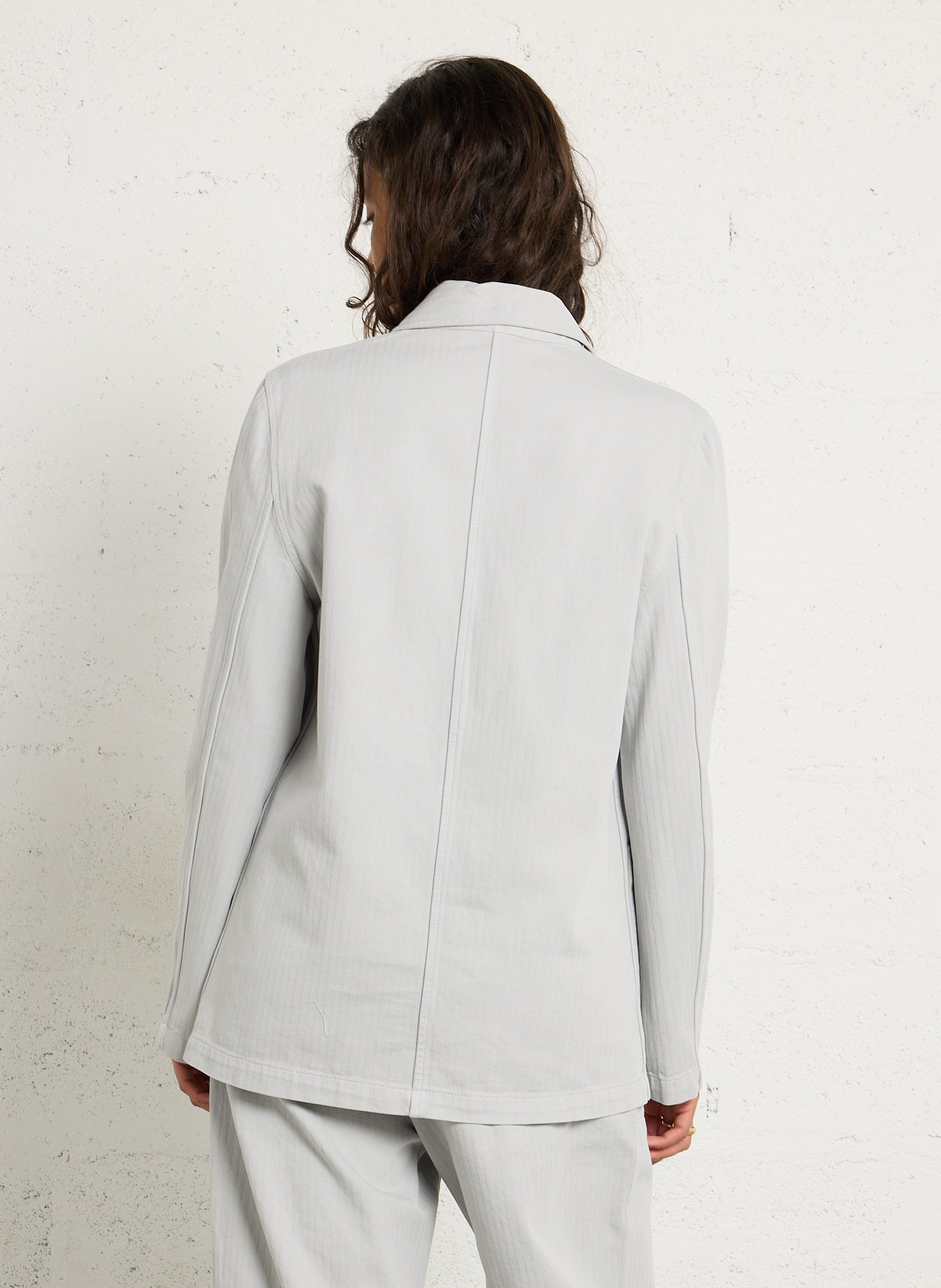 Veste col taileur en coton  MASSCOB Gris