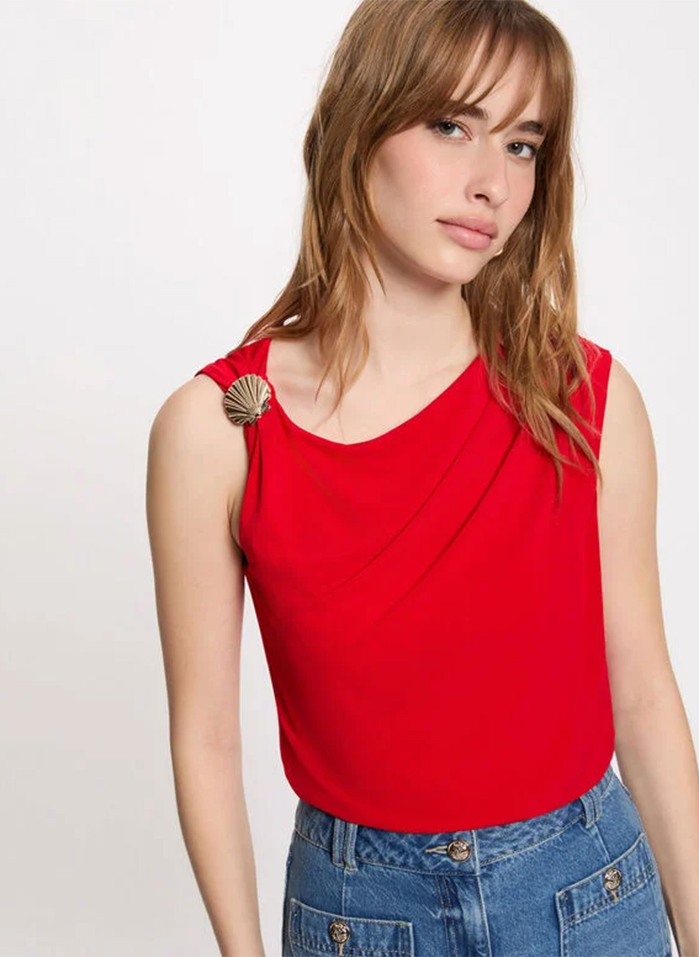 Long-sleeved top MORGAN Red
