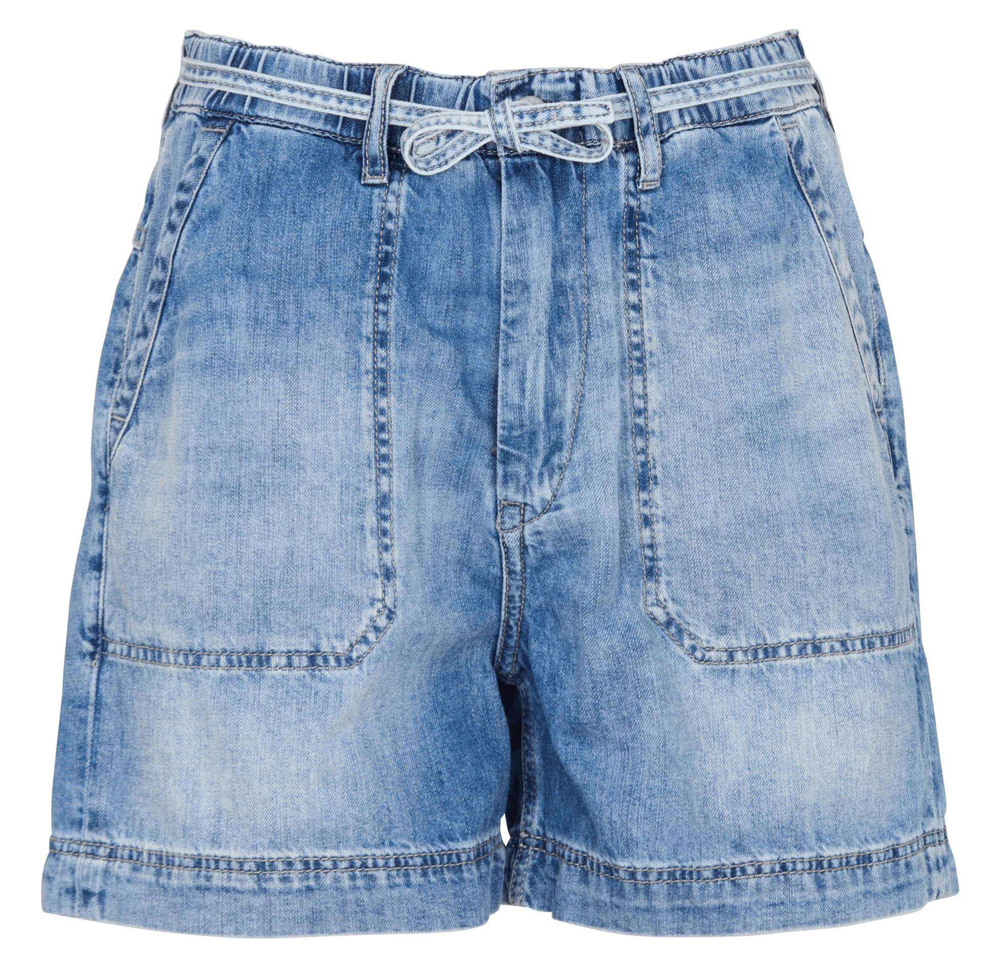 Short droit en coton LE TEMPS DES CERISES Bleu