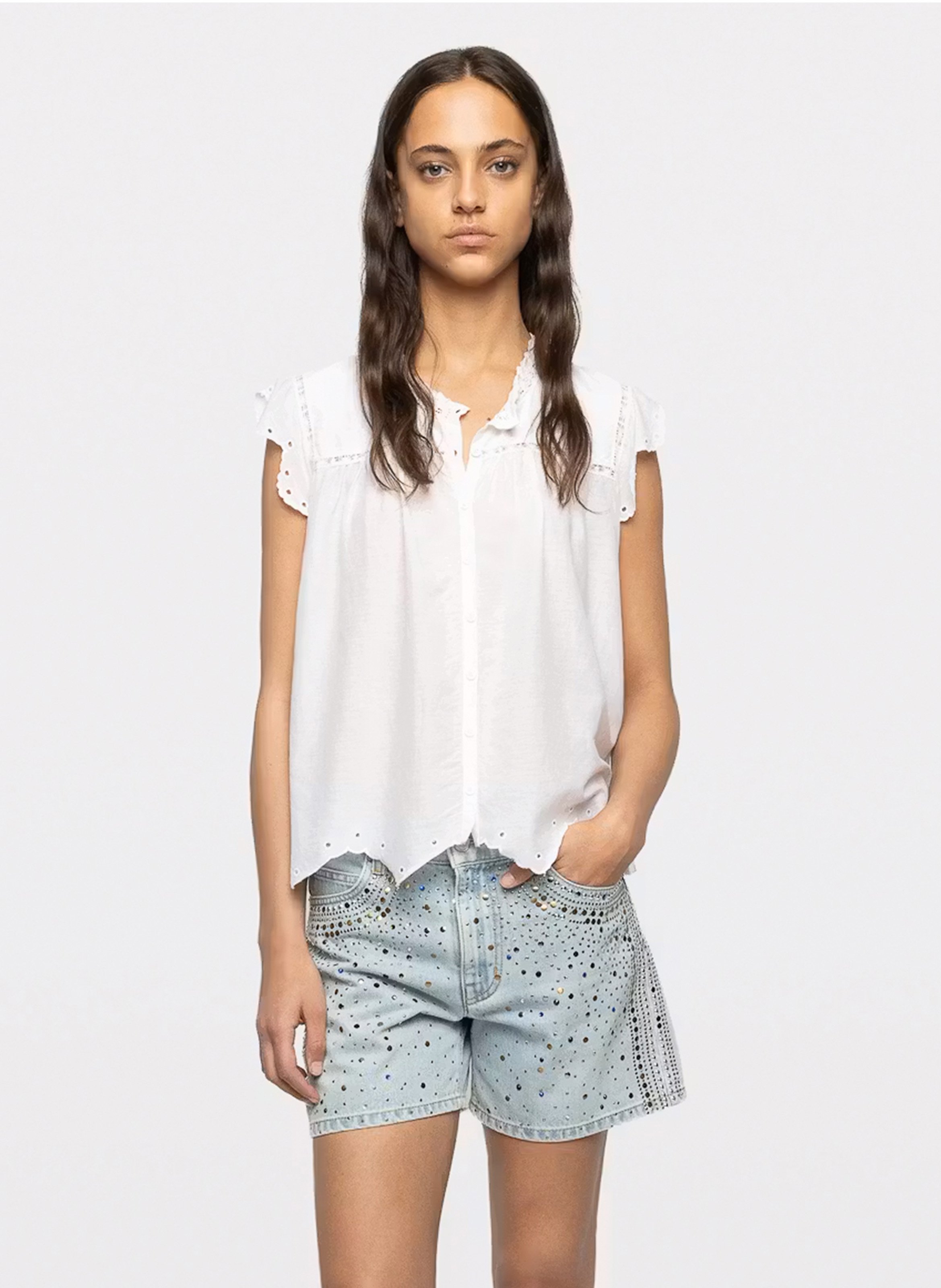 Top col rond en coton ZADIG&VOLTAIRE