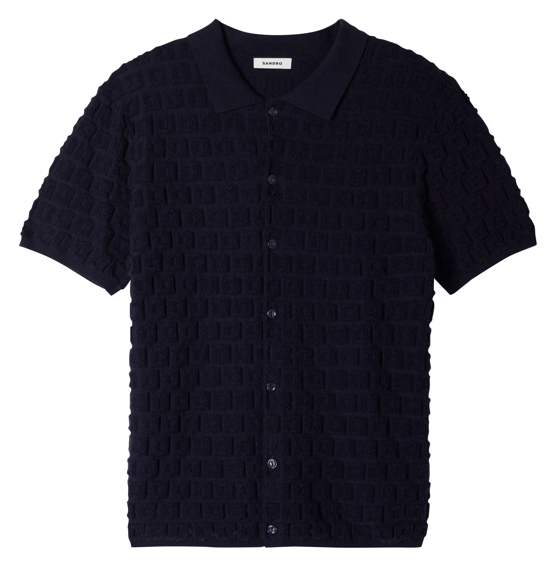 Recht vest met klassieke kraag SANDRO Blauw