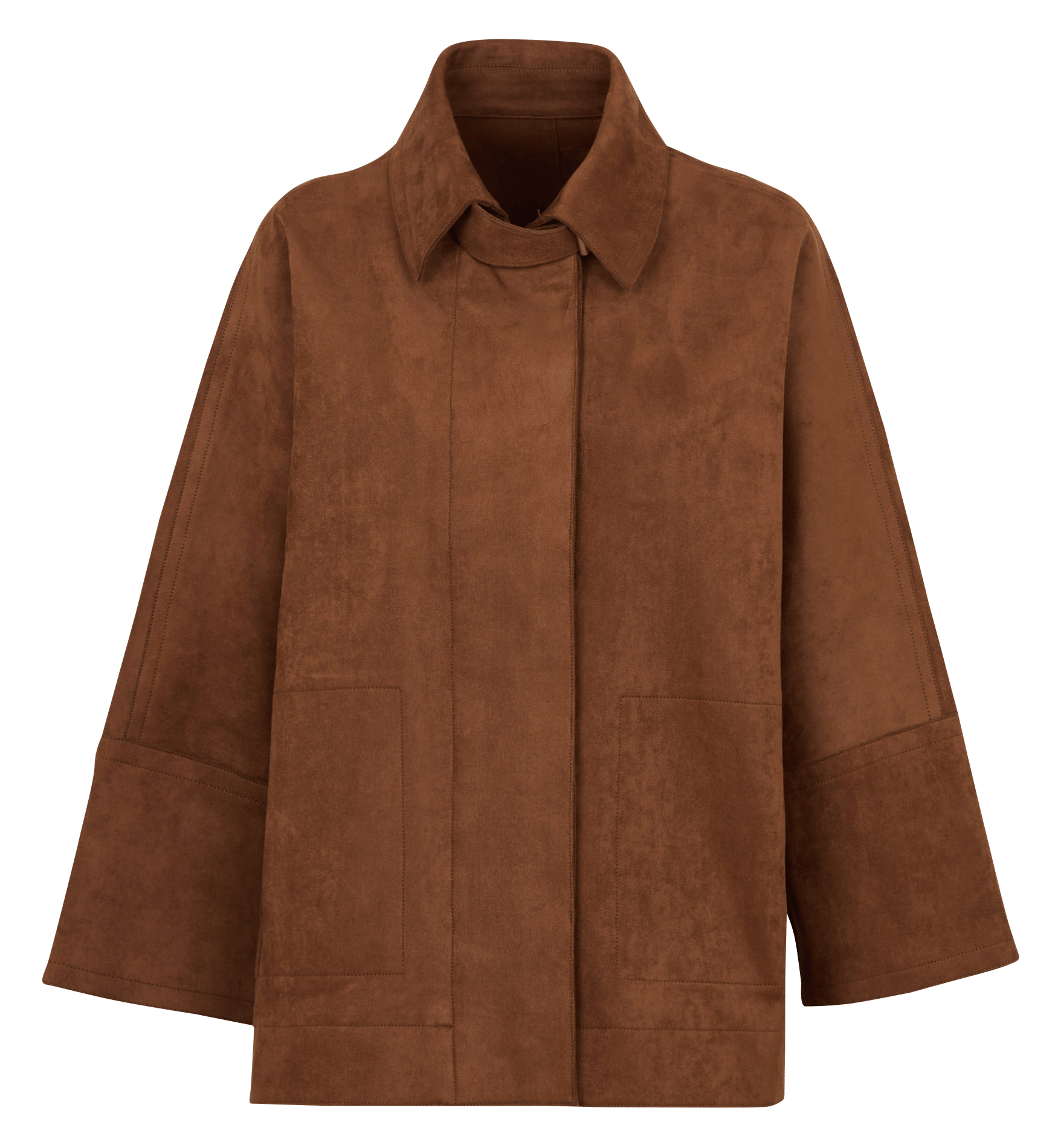 Oversized suede coat  SUNCOO Brown