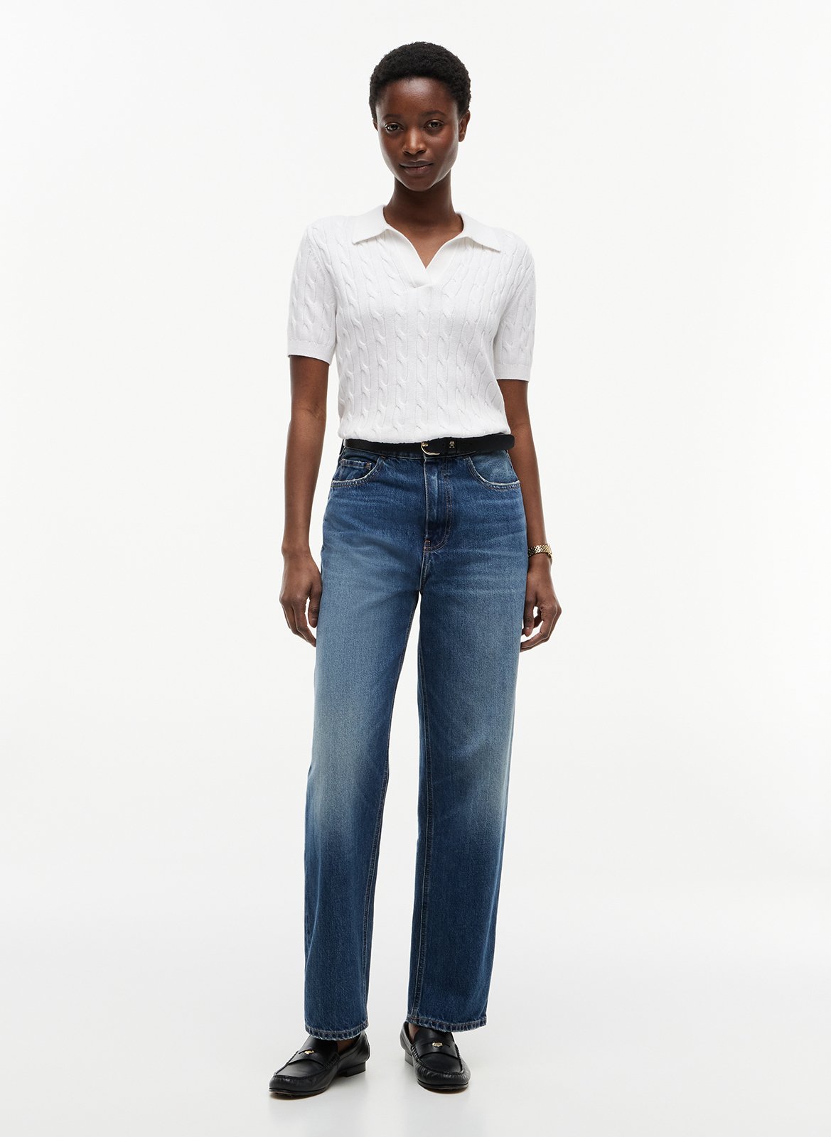High Waist Straight Cut Jeans TOMMY HILFIGER Blau