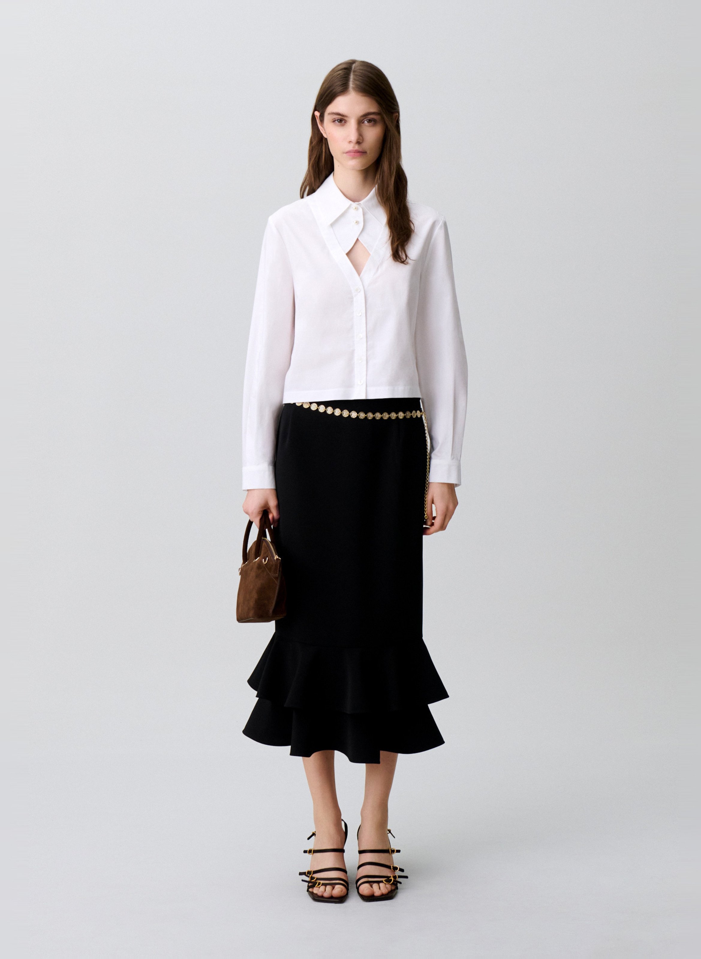 Chemise droite en coton CLAUDIE PIERLOT Blanc