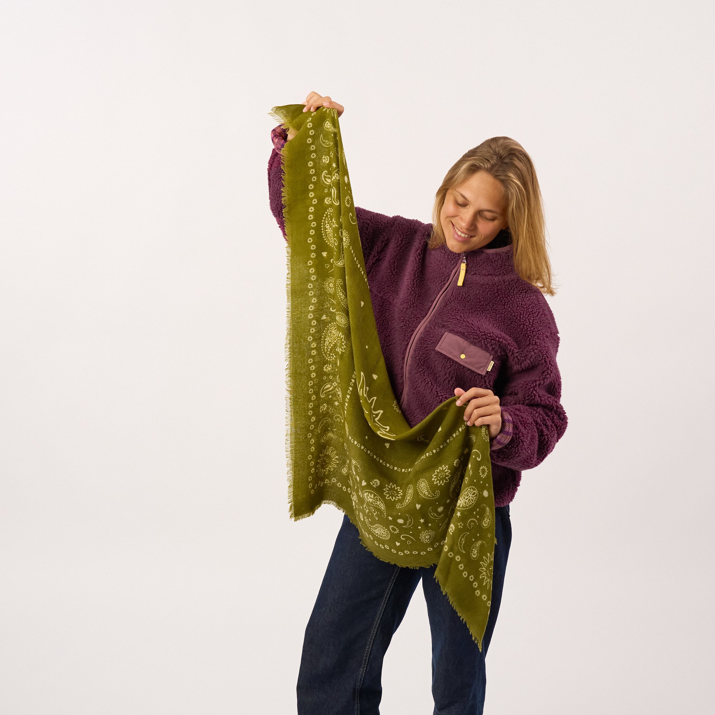 Wool scarf | Khaki BILLYBELT Women