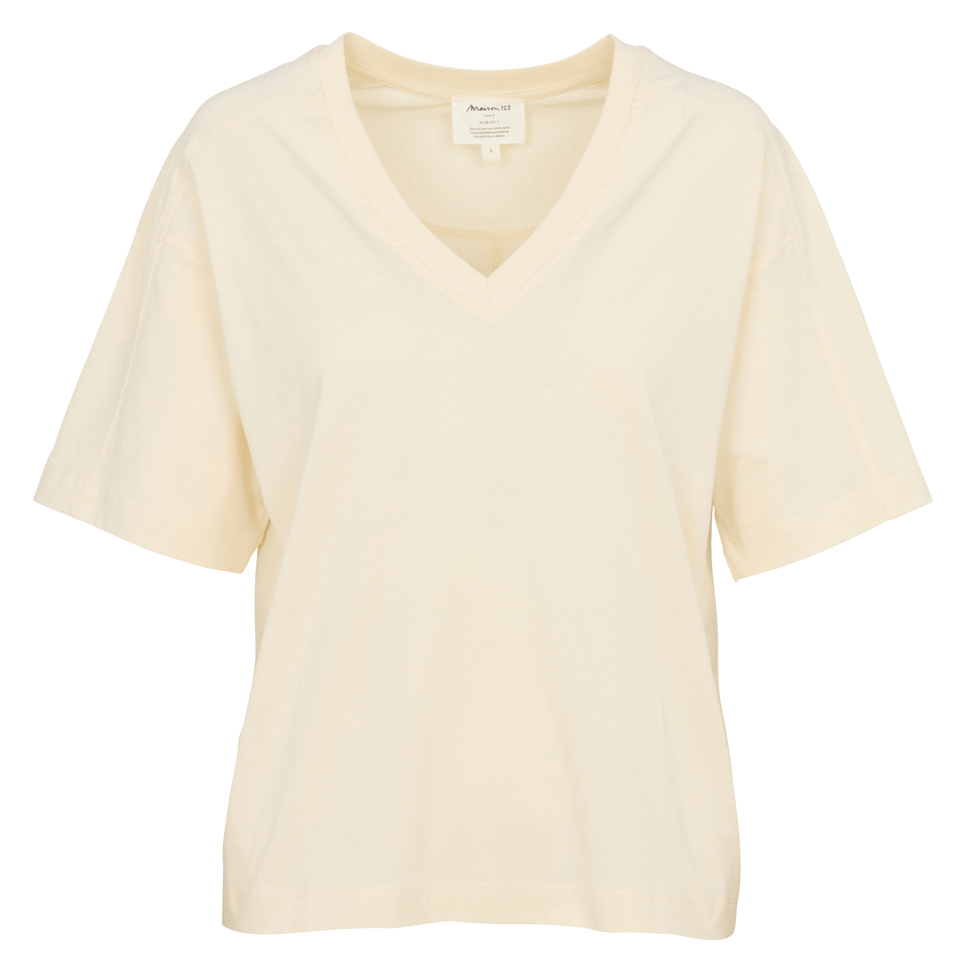 V-neck cotton T-shirt MAISON 123