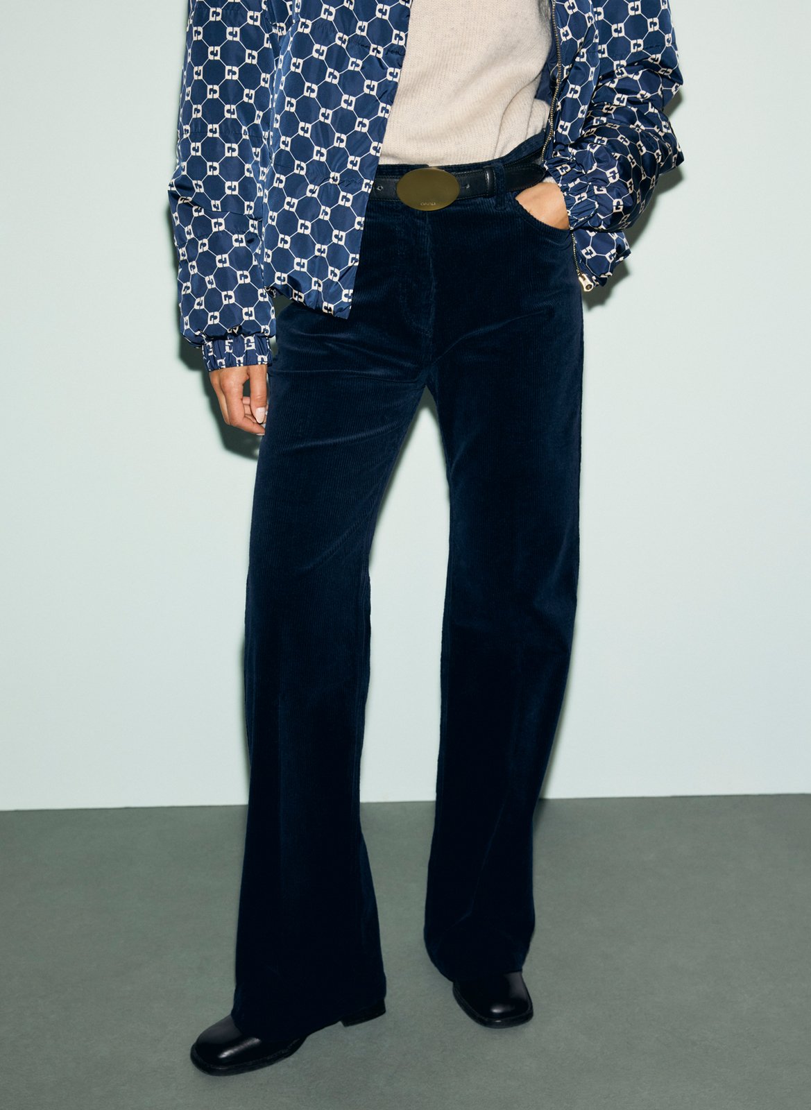 Weites Cord-Samt-Hose aus Baumwollmischung GERARD DAREL Blau