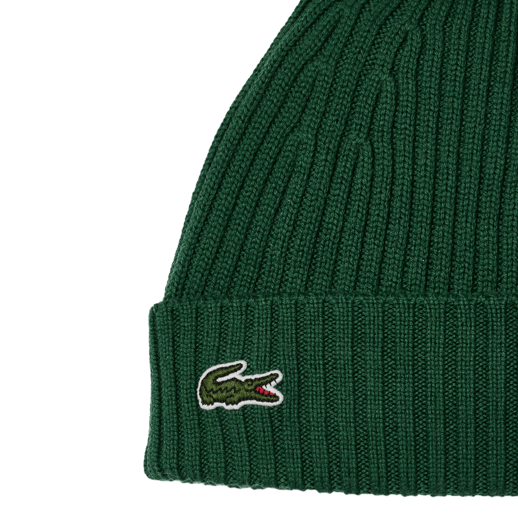 Ribbed wool beanie | Green LACOSTE Men