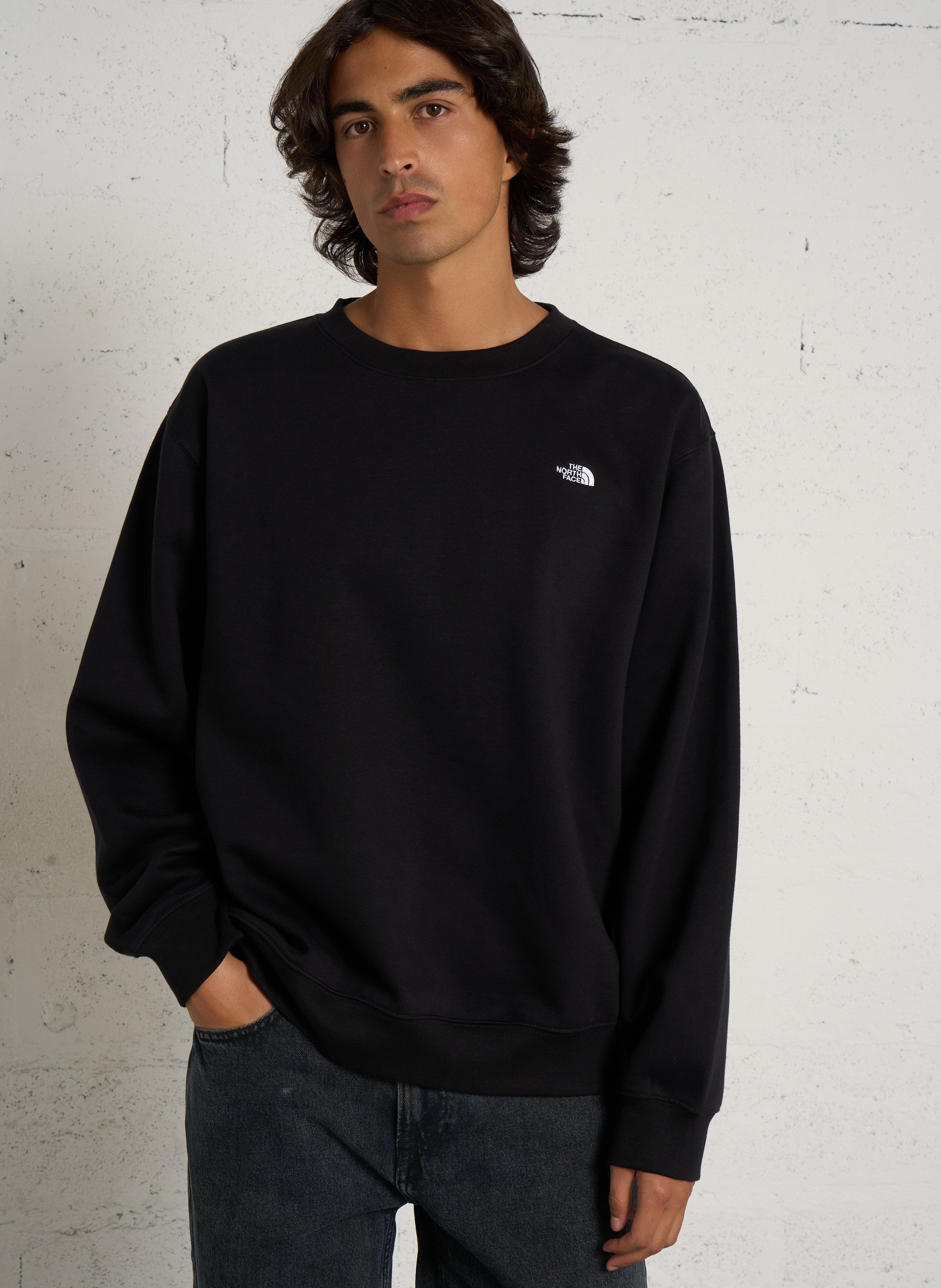 Casual sweatshirt van gemengd katoen THE NORTH FACE Zwart