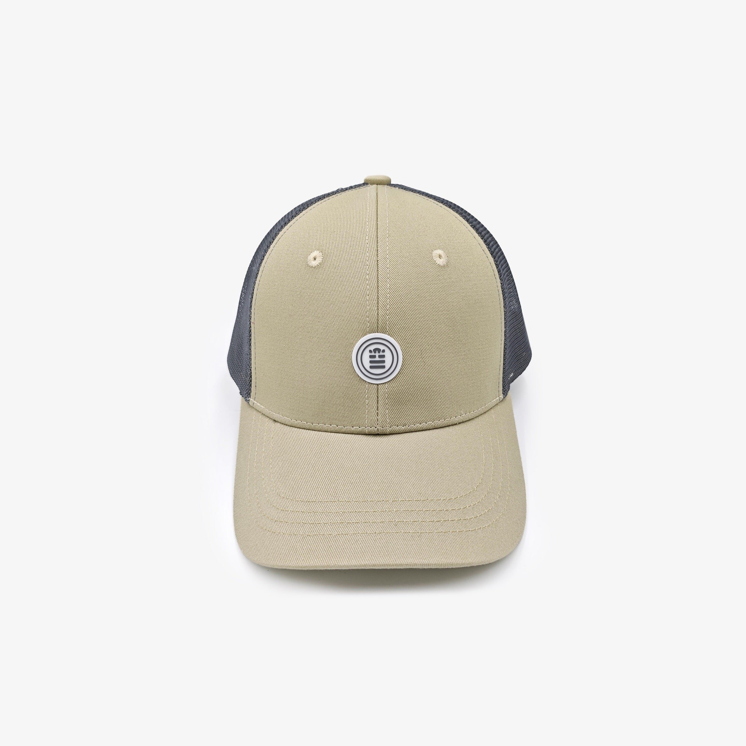 CASQUETTE trucker in travertine beige and grey SERGE BLANCO Beige