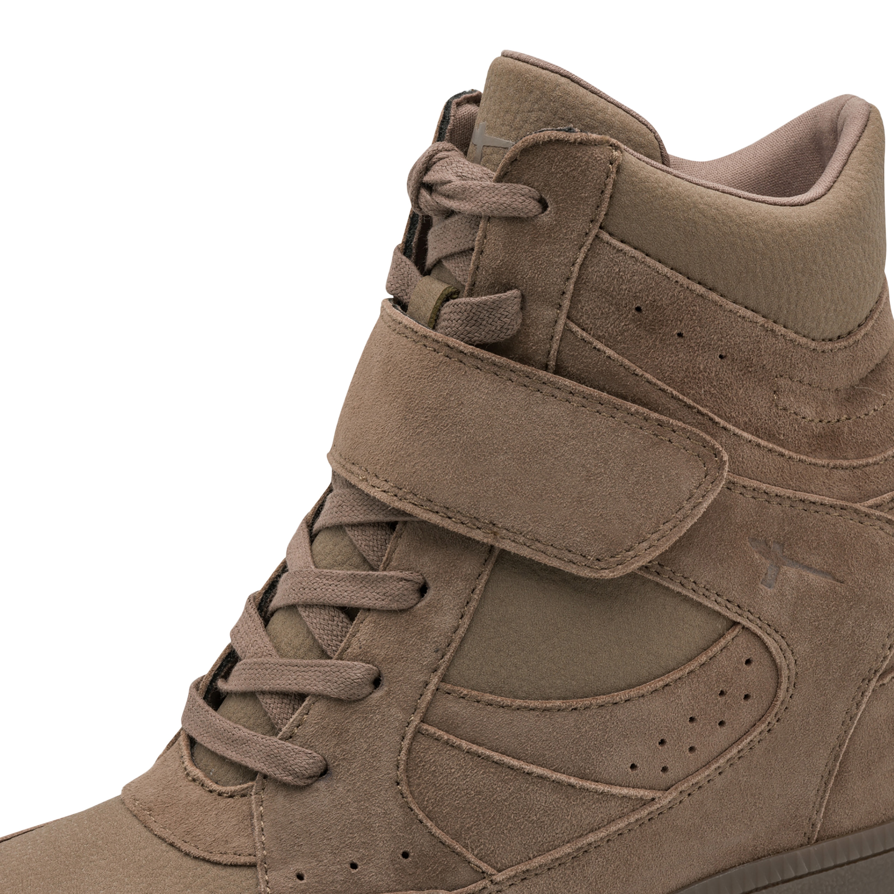 High-top leather sneakers TAMARIS Brown
