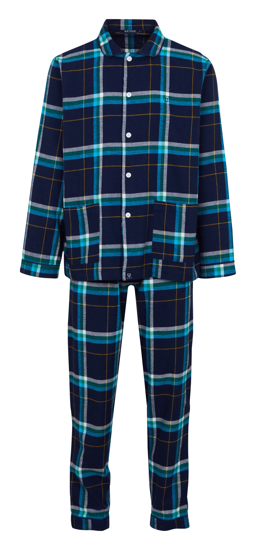 Checked cotton pajama set ARTHUR Blue