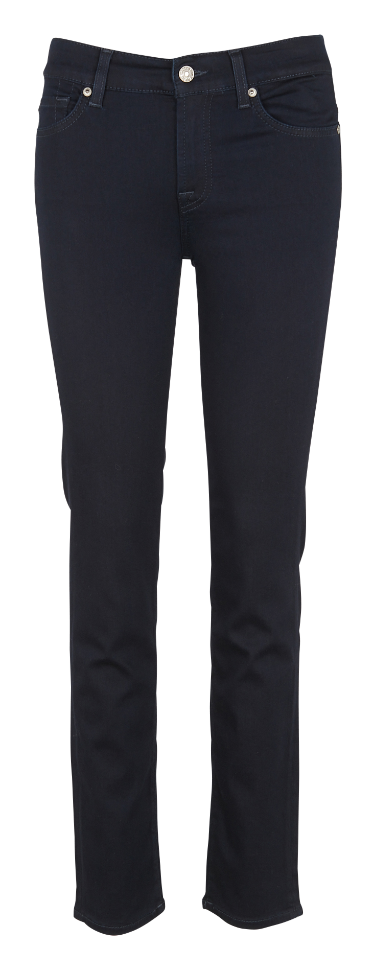 Slim-fit jeans met halfhoge taille | katoenblend 7 FOR ALL MANKIND Blauw