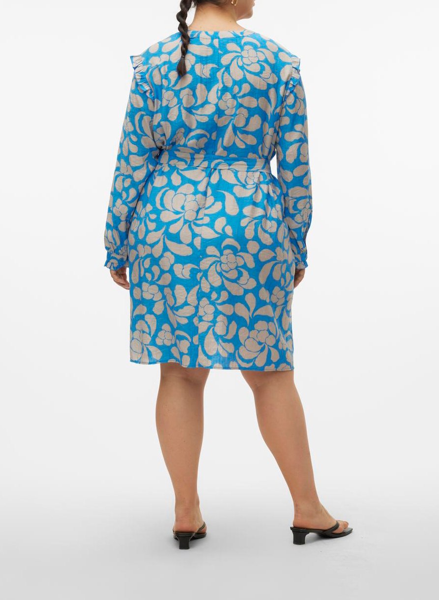 Robe chemise droite ample imprimée VERO MODA CURVE Multicolore