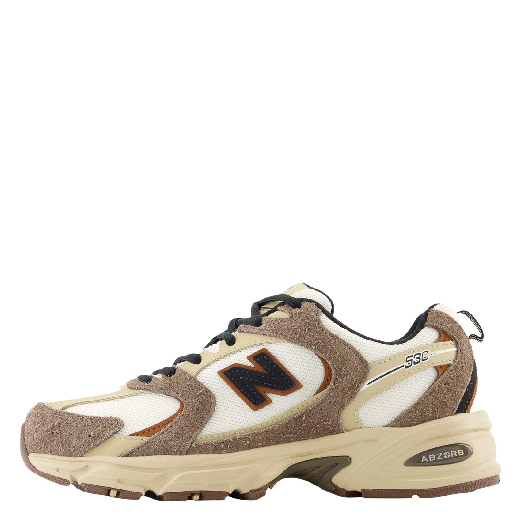 Baskets basse en cuir mélangé NEW BALANCE Marron