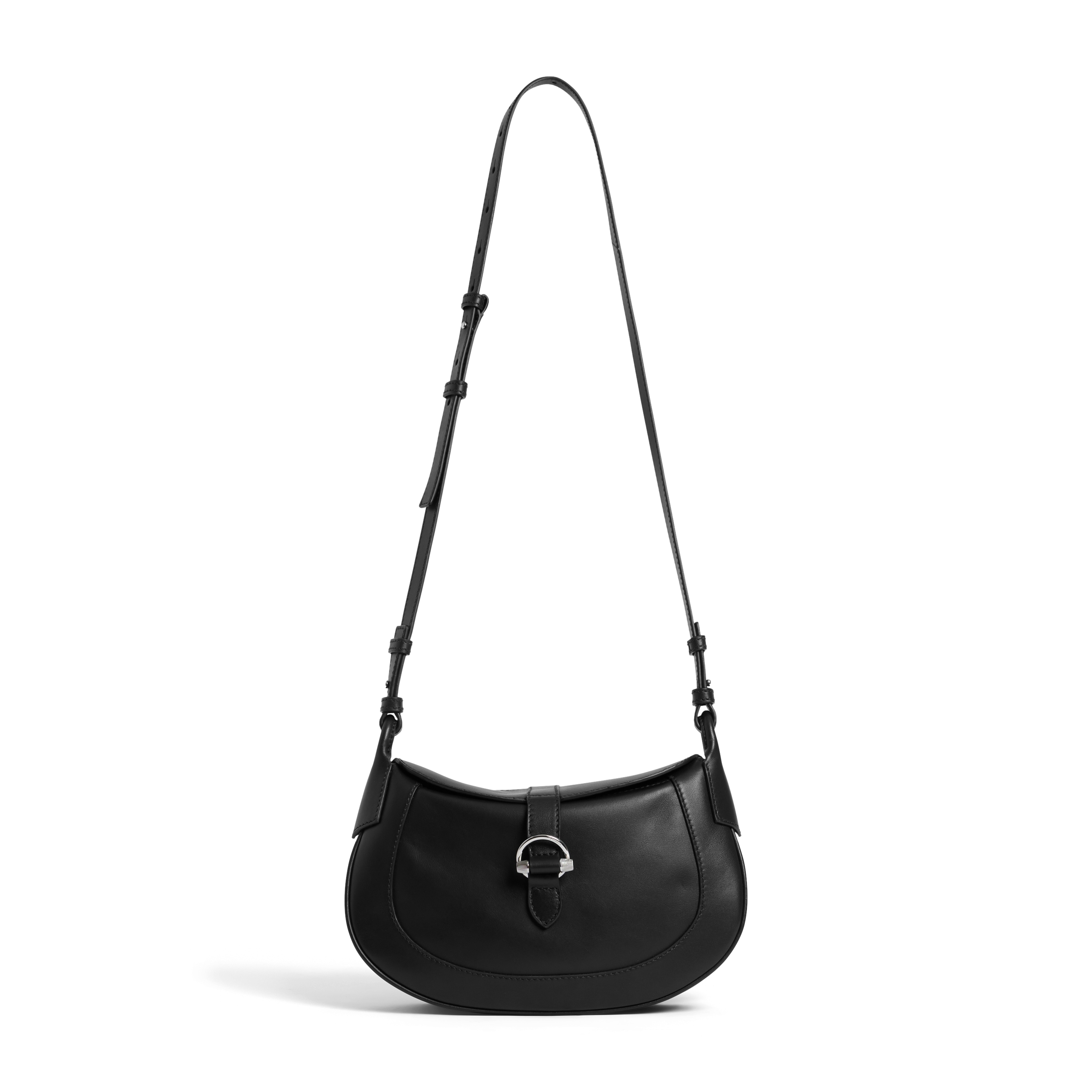 Petit sac bandoulière en cuir  Noir
