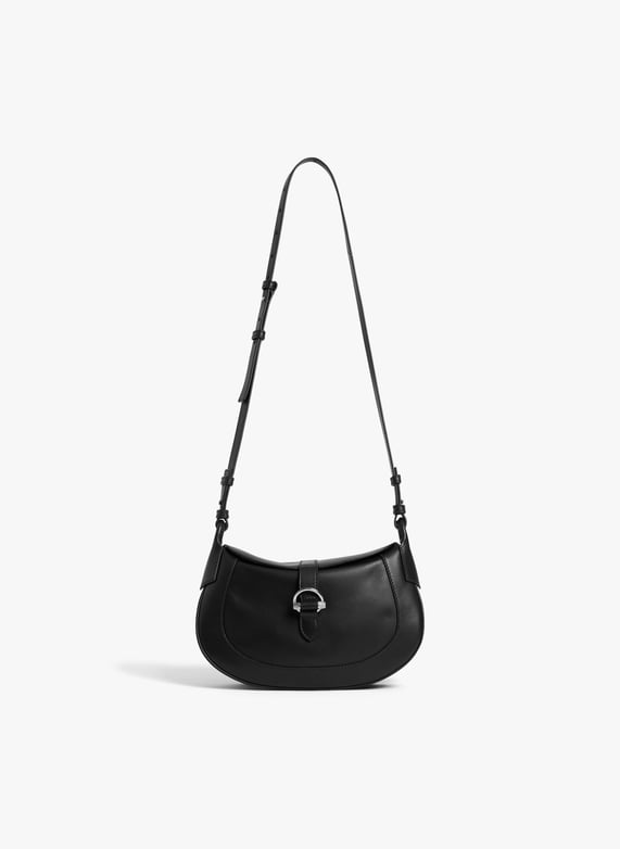 Petit sac bandoulière en cuir Pia Noir Le tanneur Femme Place