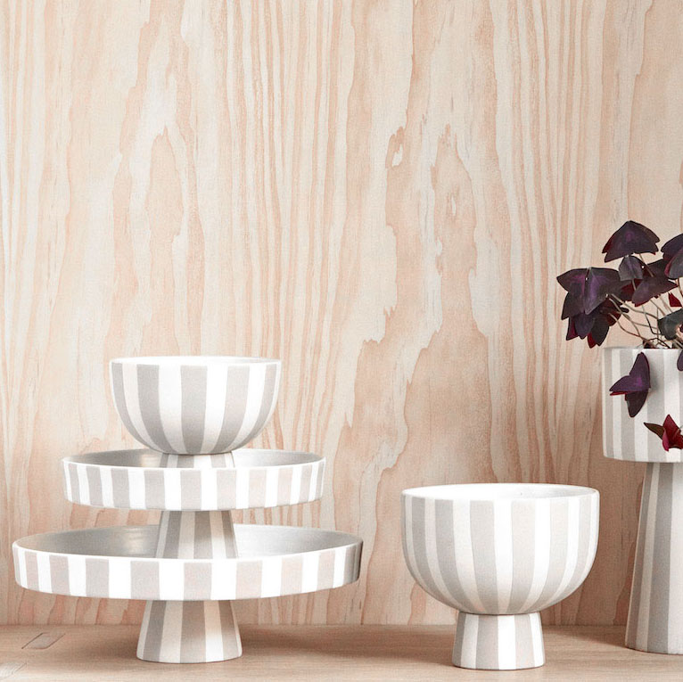 Stoneware bowl OYOY LIVING DESIGN Beige